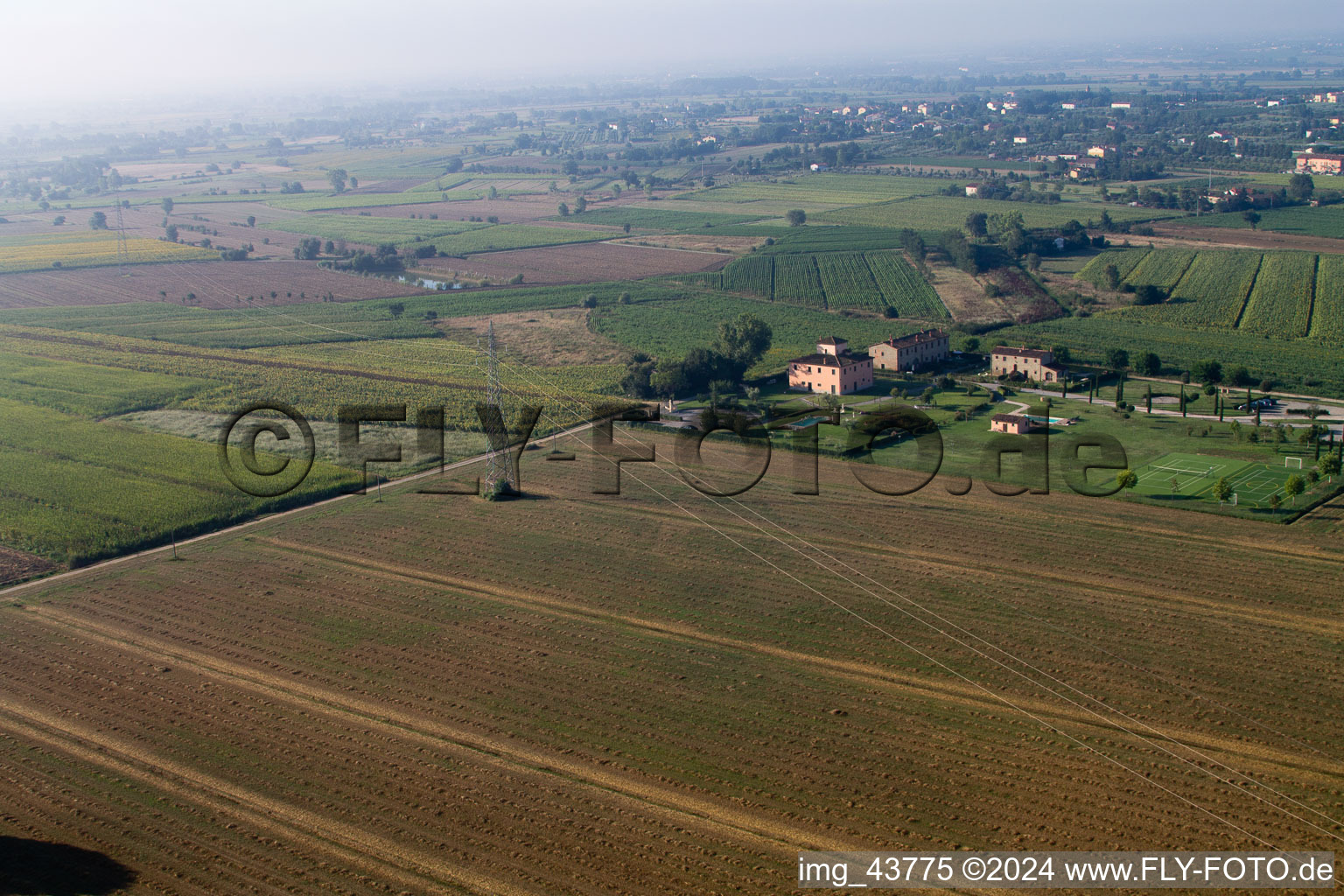 Aerial view of Cegliolo in the state Tuscany, Italy