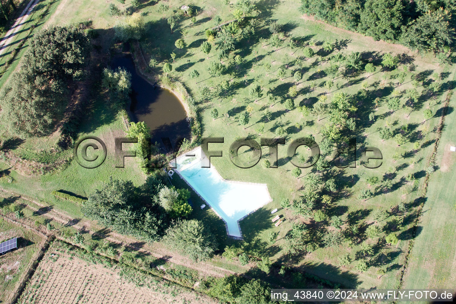 Castroncello in the state Tuscany, Italy viewn from the air