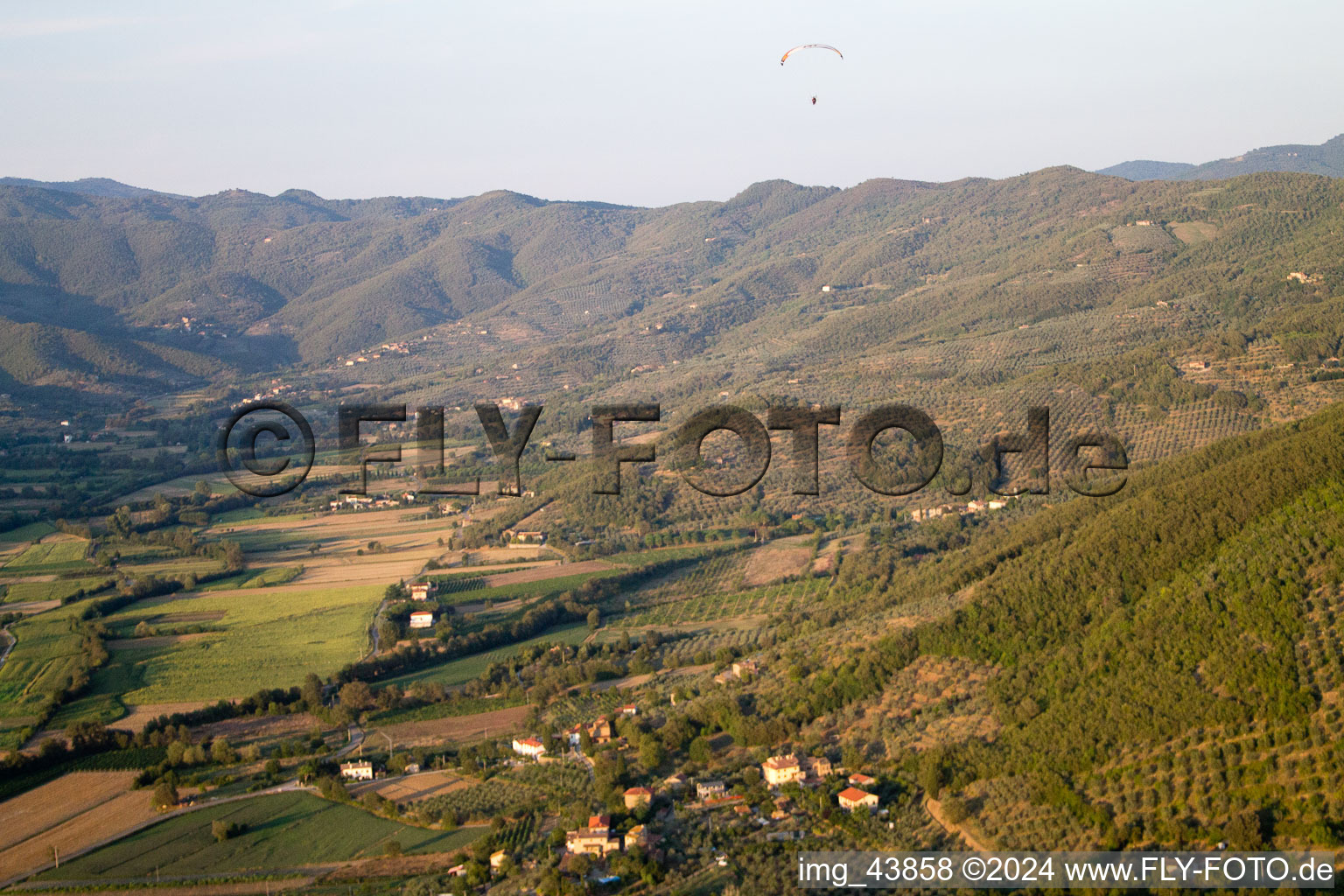 Poggiolo in the state Tuscany, Italy viewn from the air