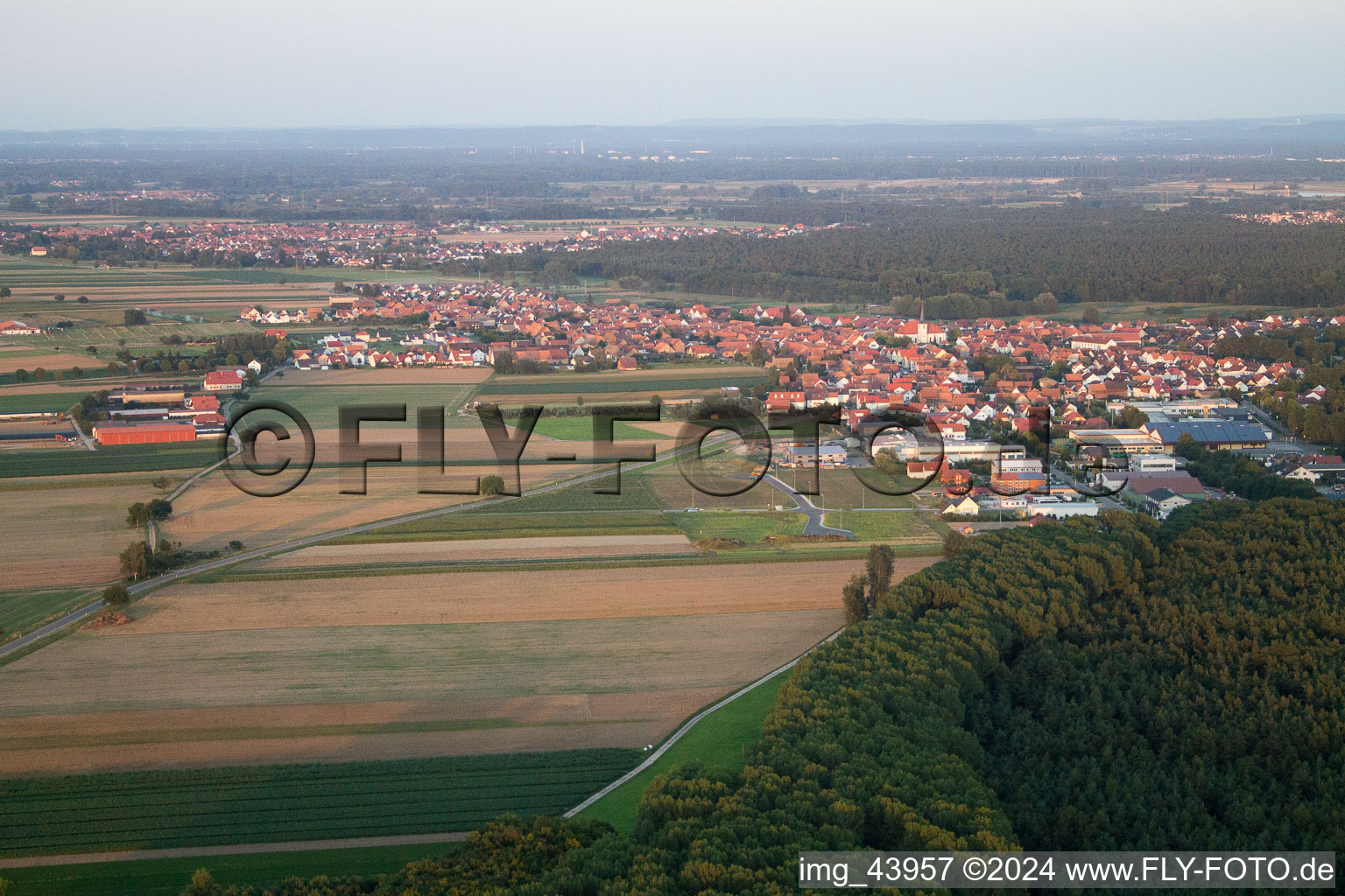 Aerial photograpy of Hatzenbühl in the state Rhineland-Palatinate, Germany