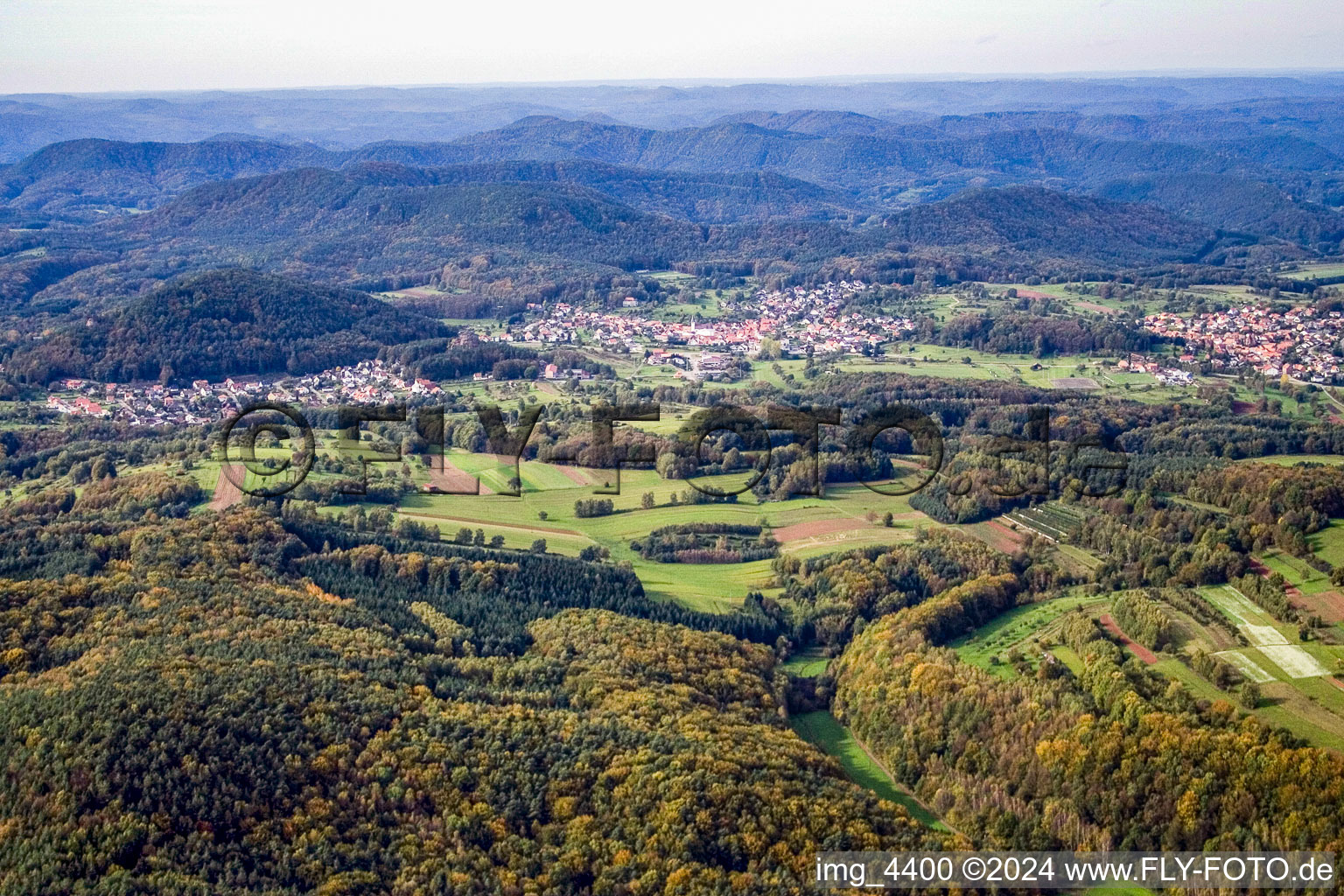Village view in Gossersweiler-Stein in the state Rhineland-Palatinate