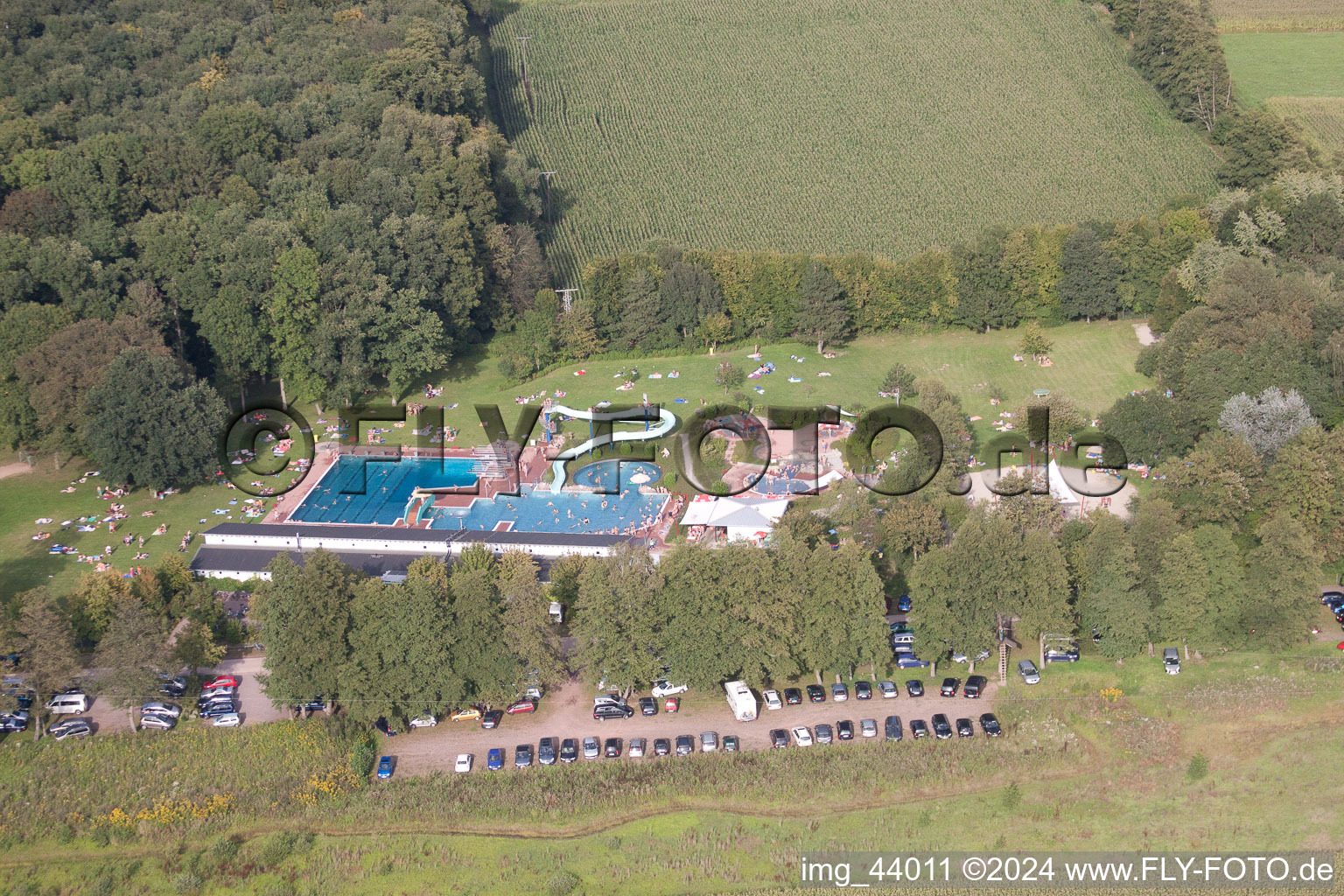 Kandel in the state Rhineland-Palatinate, Germany seen from above