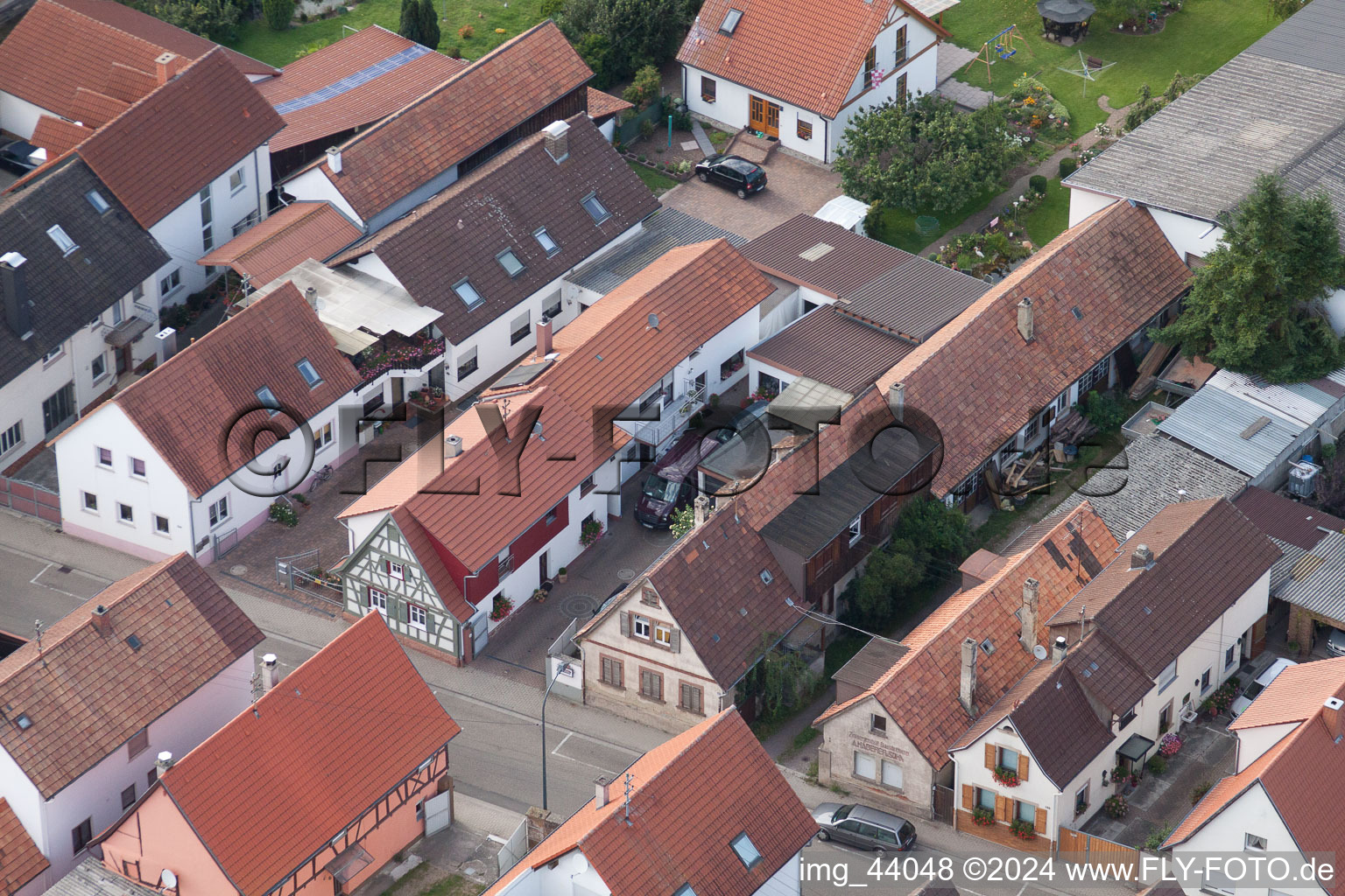 Drone image of Saarstr in Kandel in the state Rhineland-Palatinate, Germany