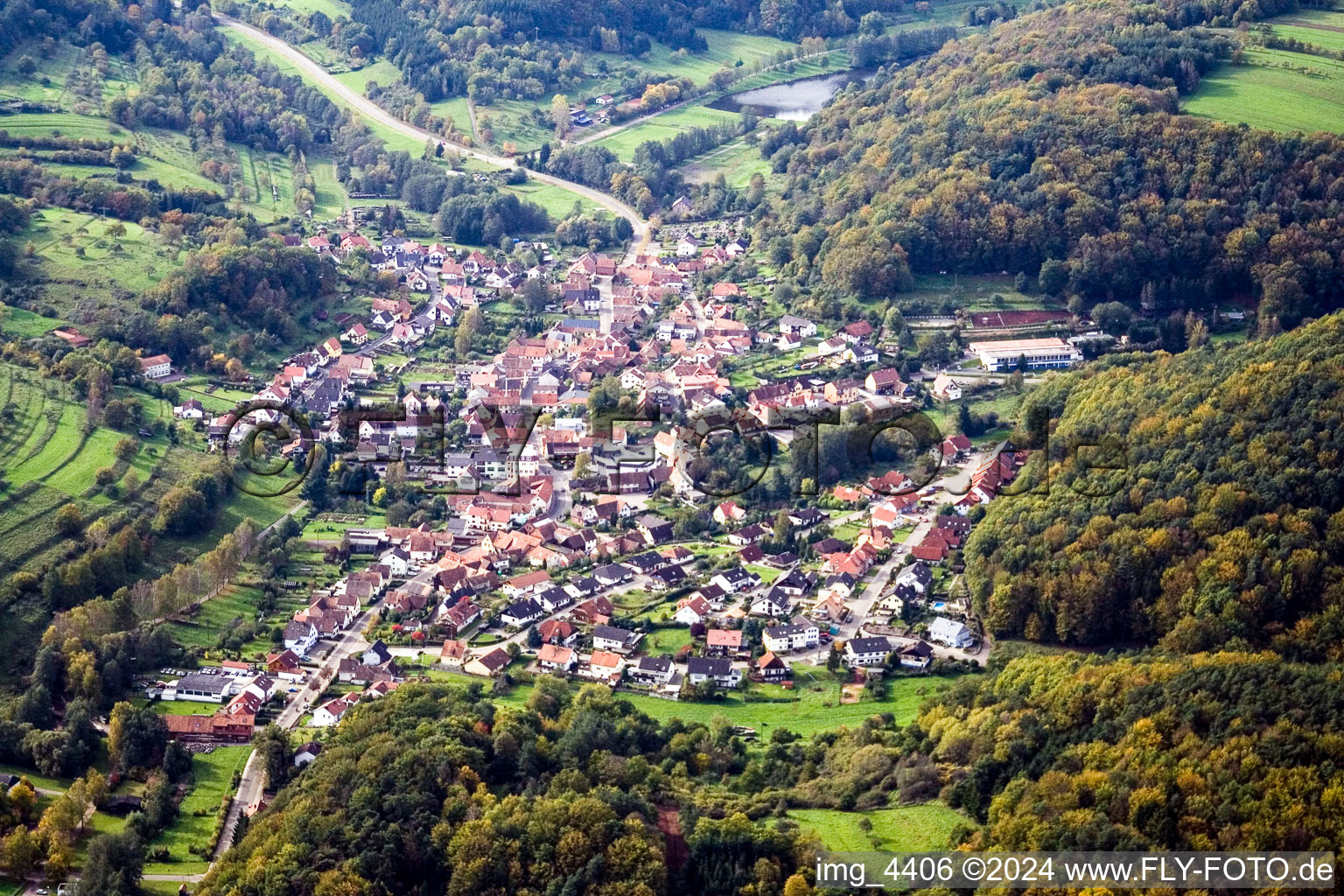 From the east in Silz in the state Rhineland-Palatinate, Germany