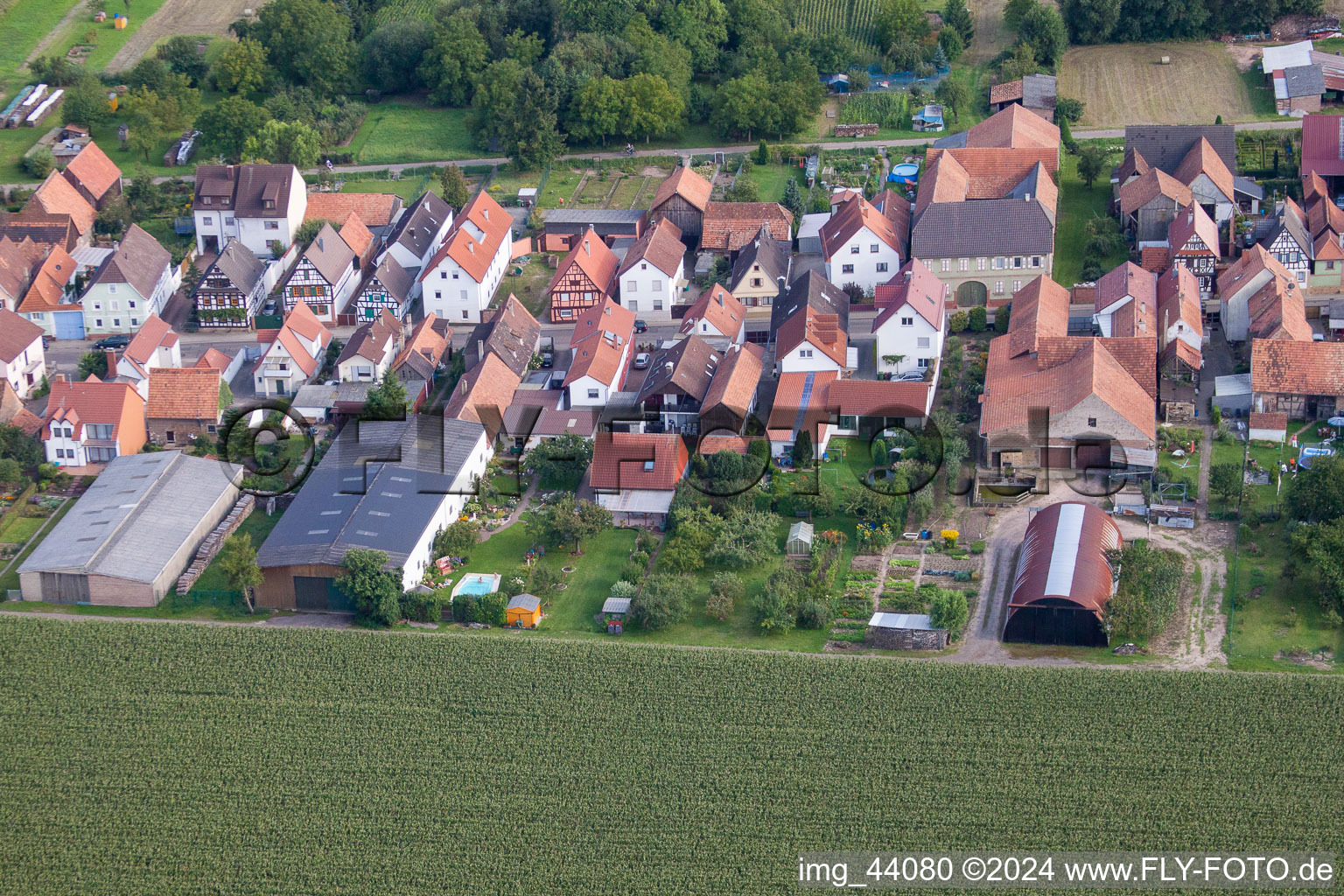 Saarstr in Kandel in the state Rhineland-Palatinate, Germany out of the air