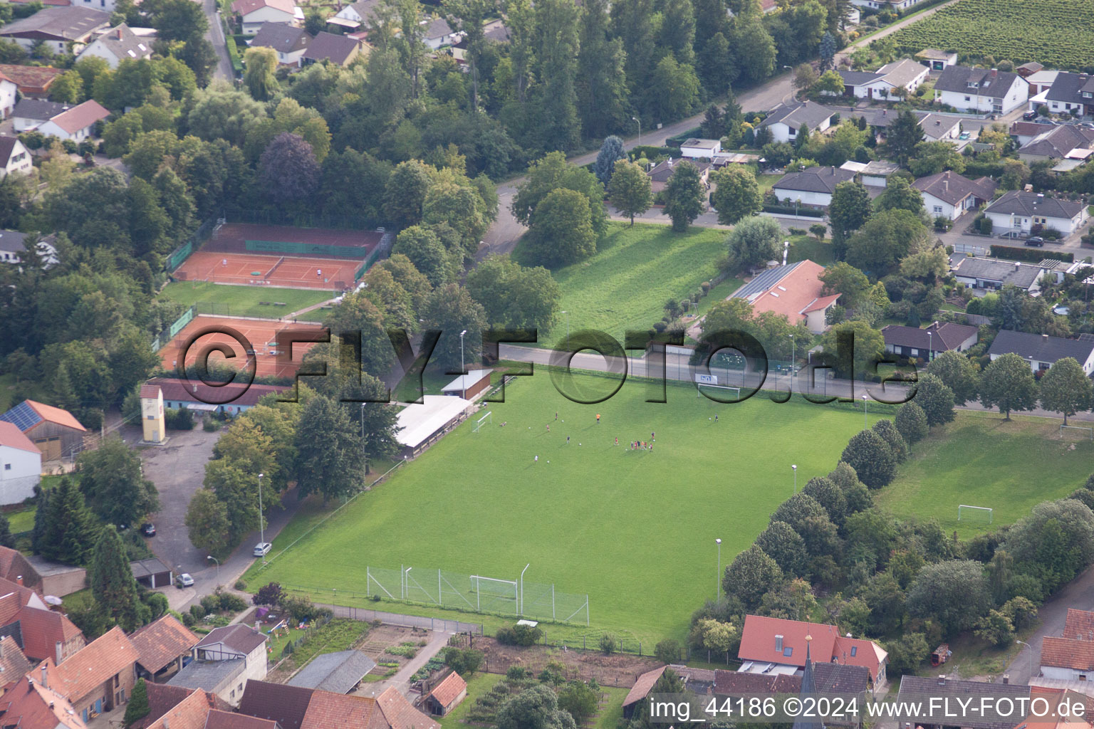 Bird's eye view of District Mörzheim in Landau in der Pfalz in the state Rhineland-Palatinate, Germany