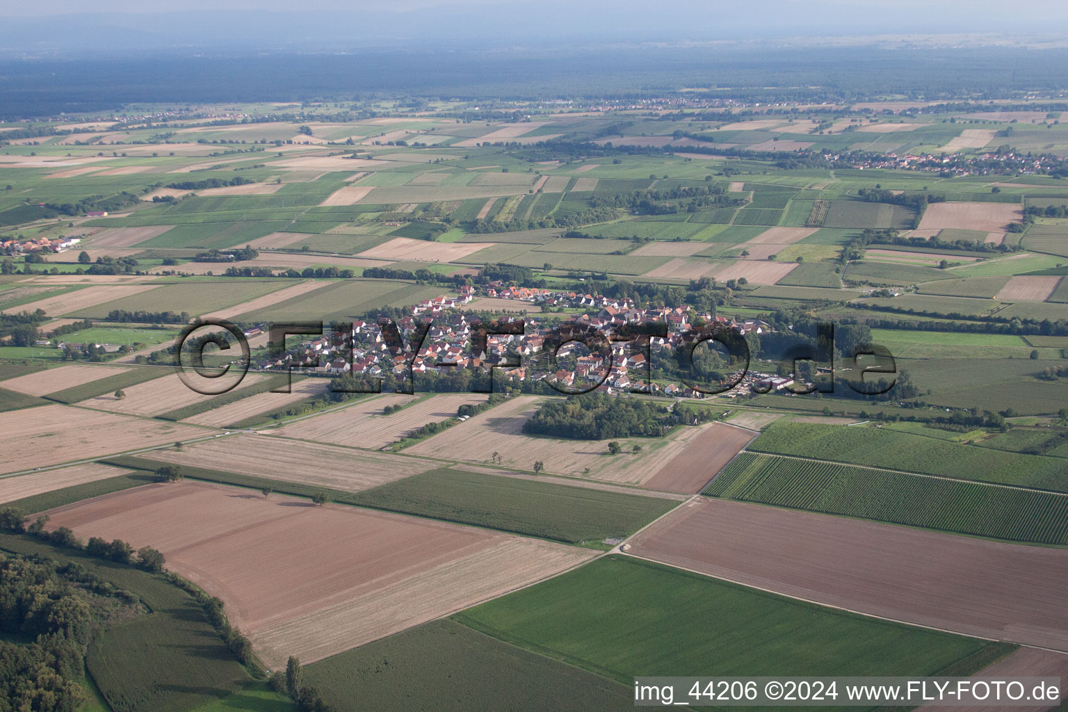 Barbelroth in the state Rhineland-Palatinate, Germany from above