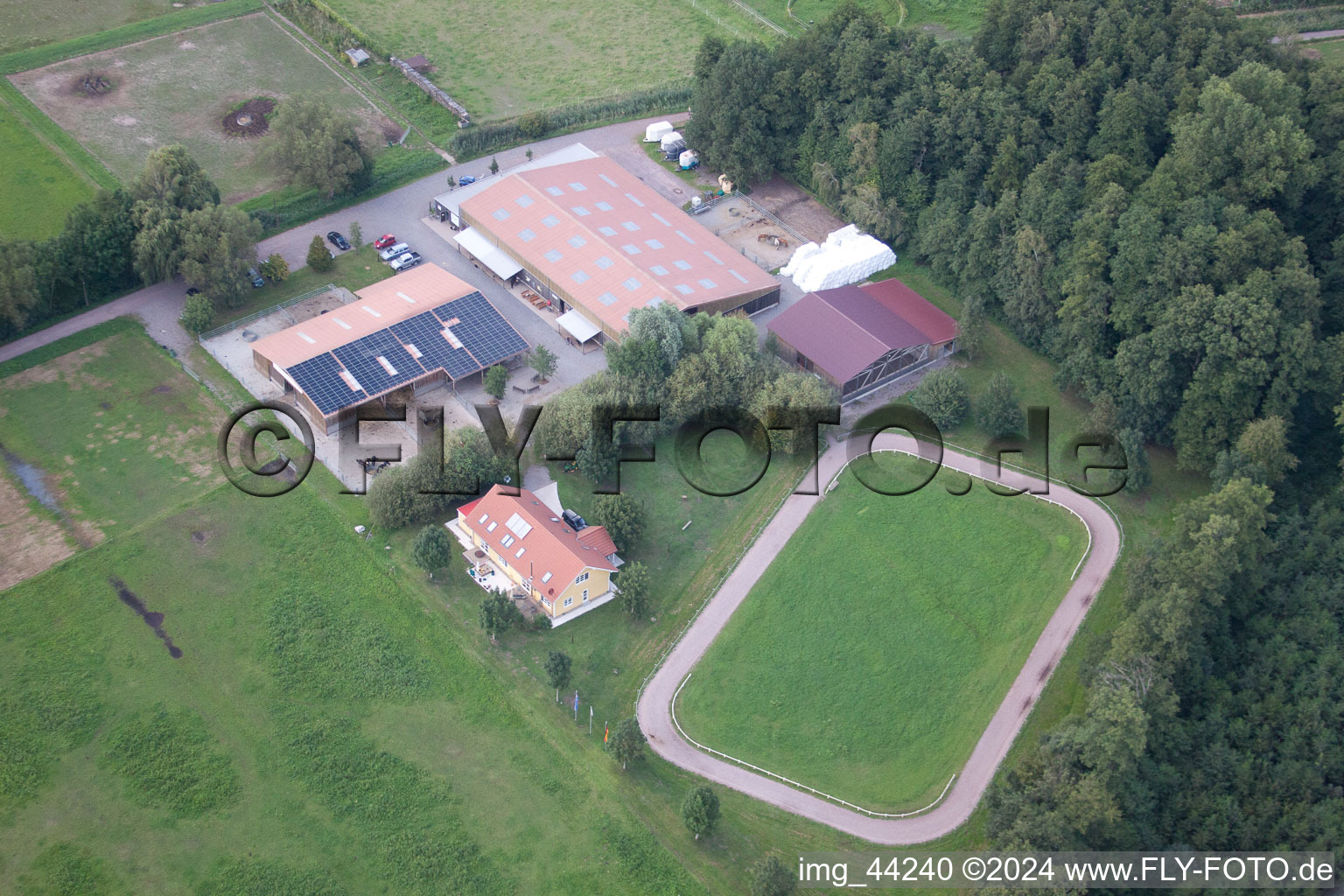 Freckenfeld in the state Rhineland-Palatinate, Germany from the plane