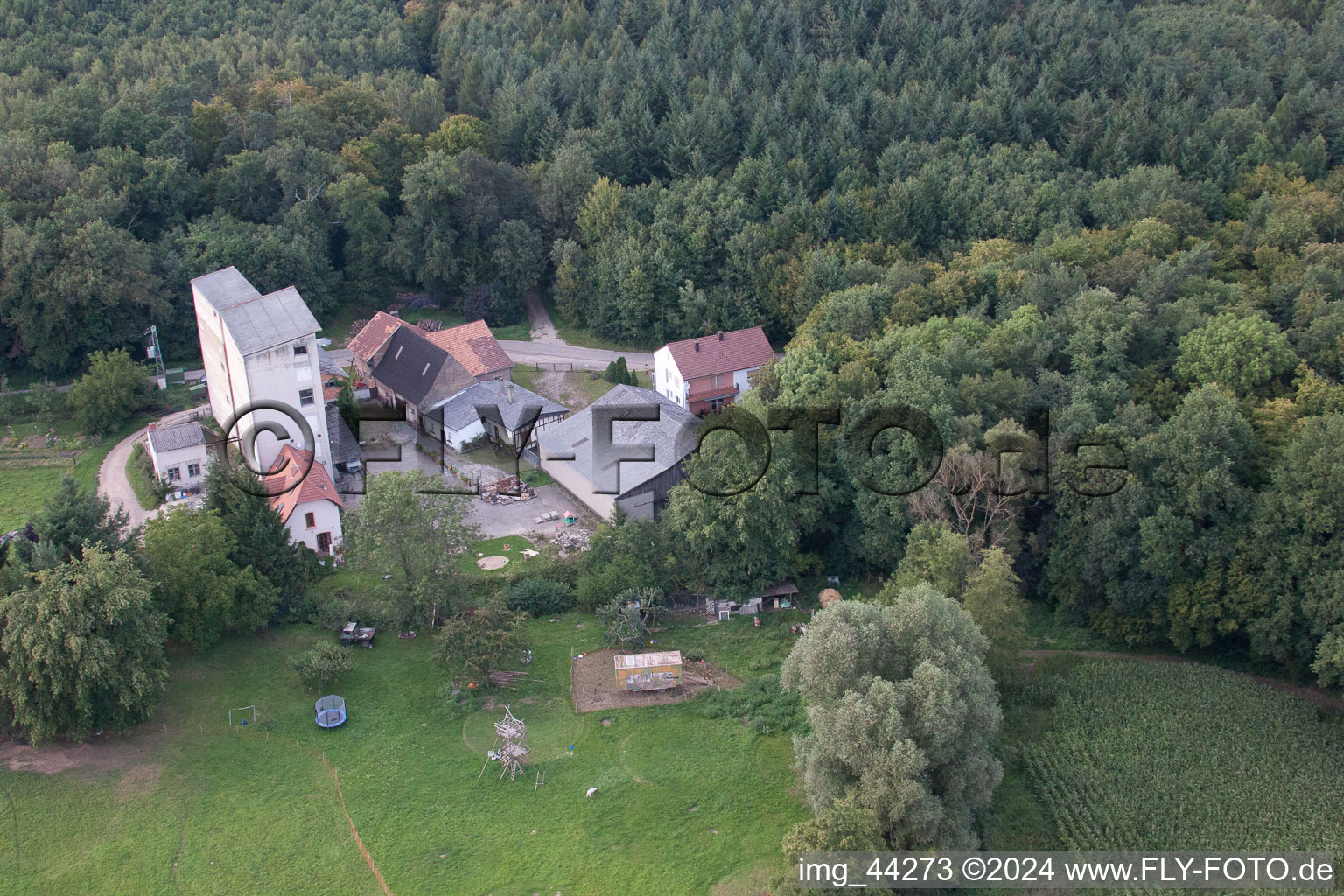 Minfeld in the state Rhineland-Palatinate, Germany out of the air