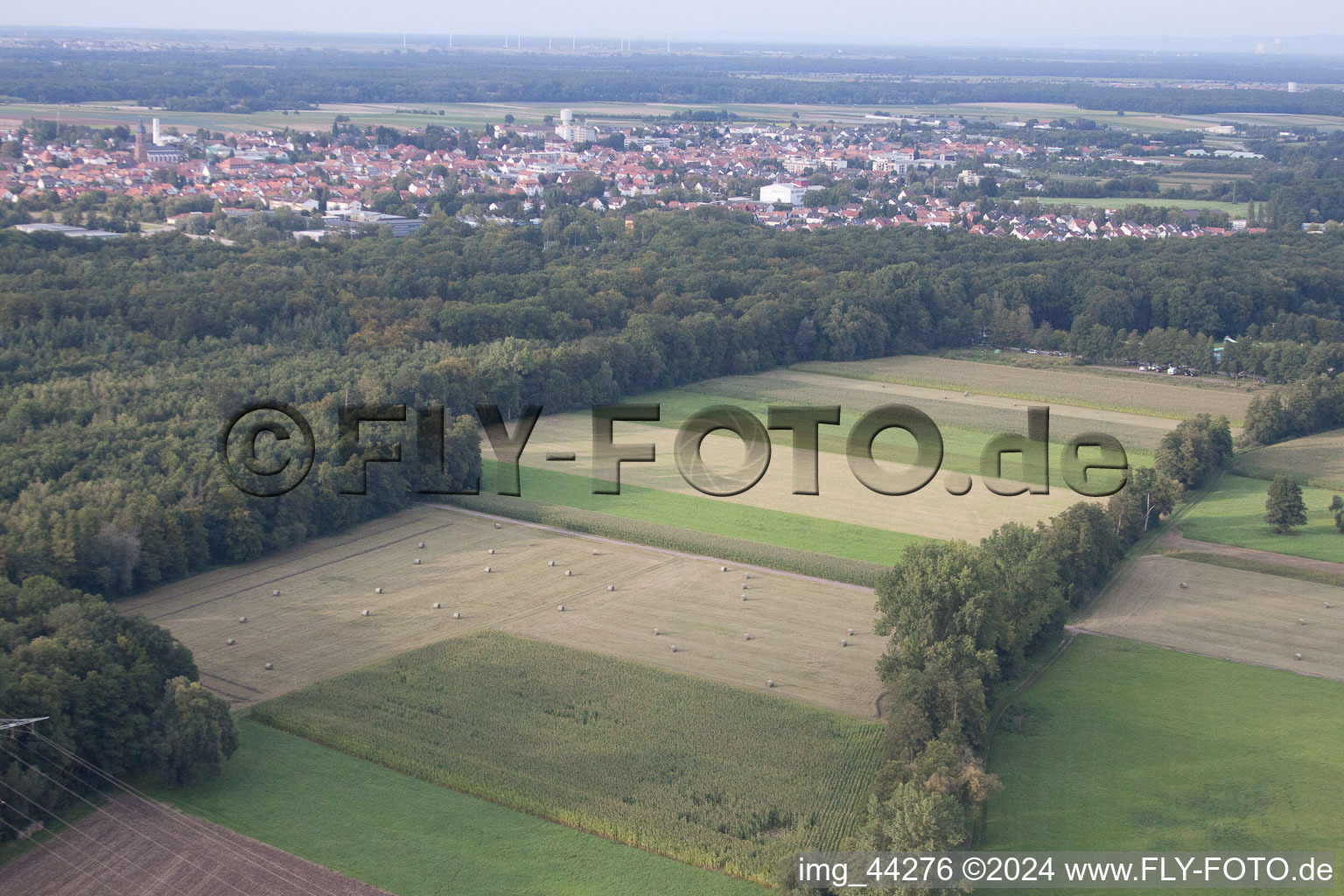 Kandel in the state Rhineland-Palatinate, Germany viewn from the air