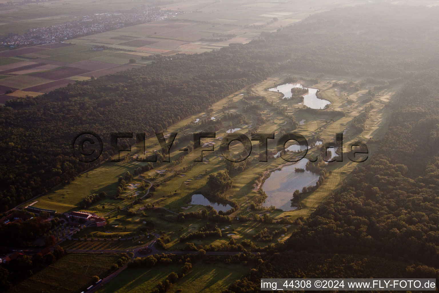 Aerial photograpy of Golf Club in Essingen in the state Rhineland-Palatinate, Germany