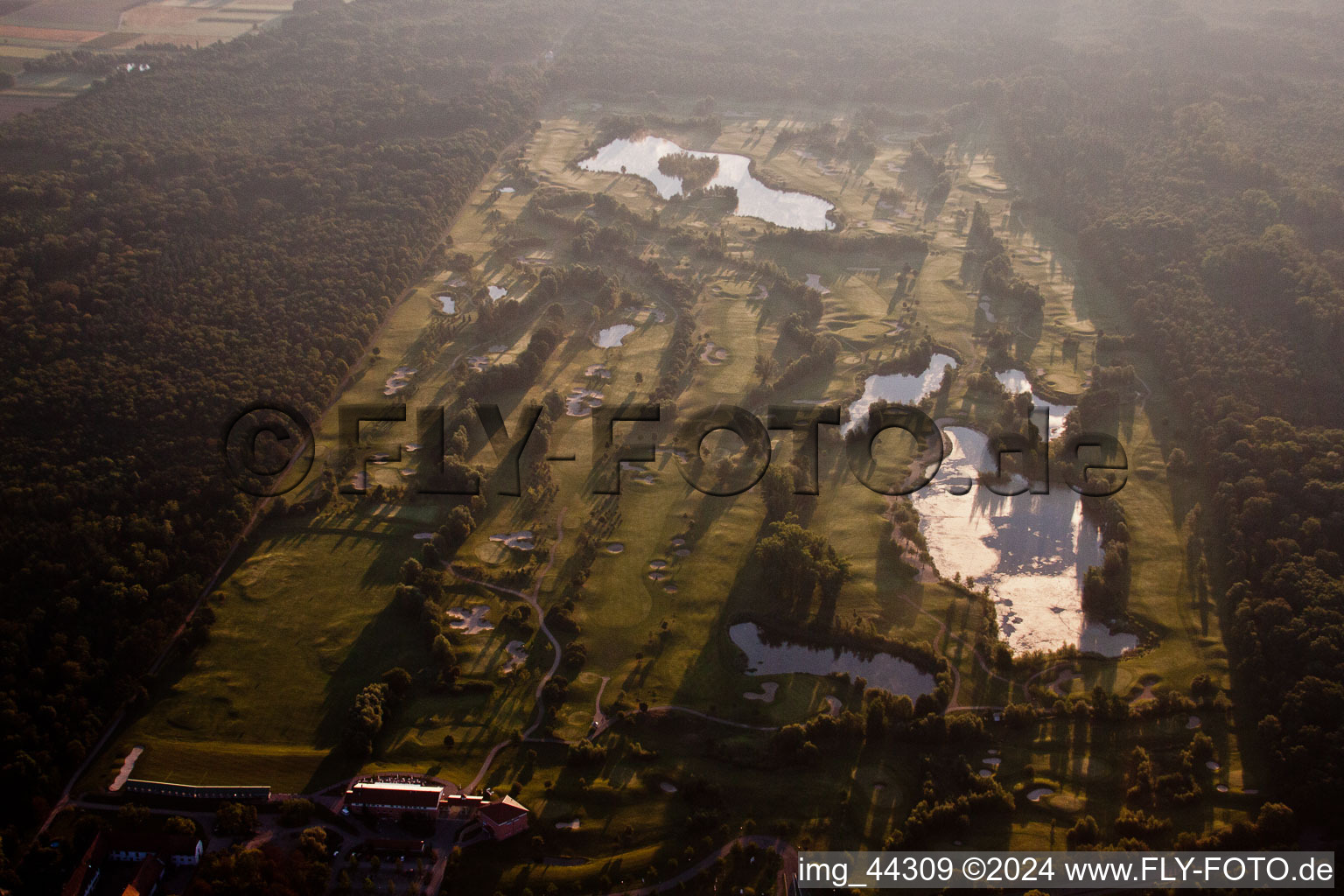 Dreihof Golf Club in Essingen in the state Rhineland-Palatinate, Germany out of the air