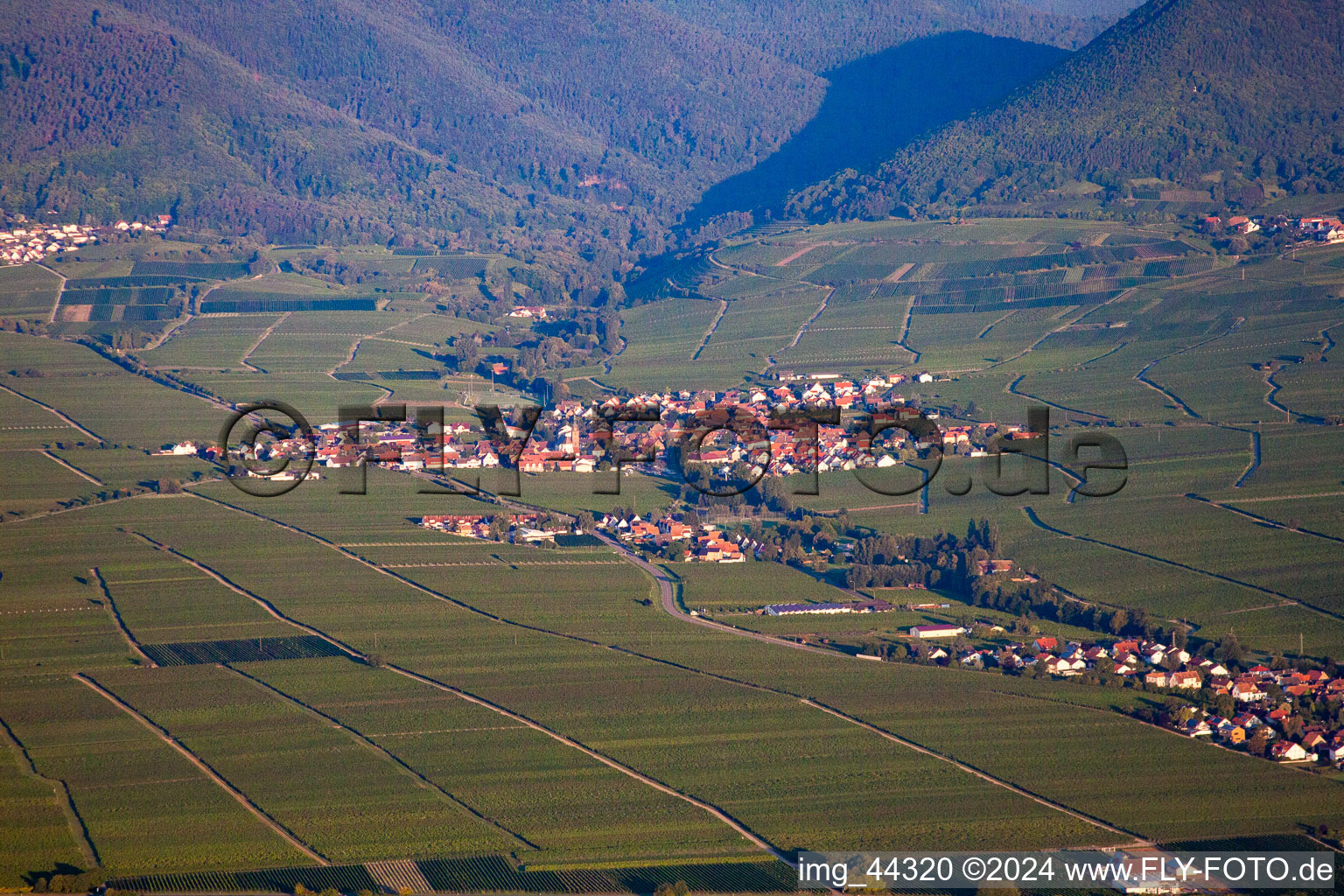 Aerial view of Hainfeld in the state Rhineland-Palatinate, Germany