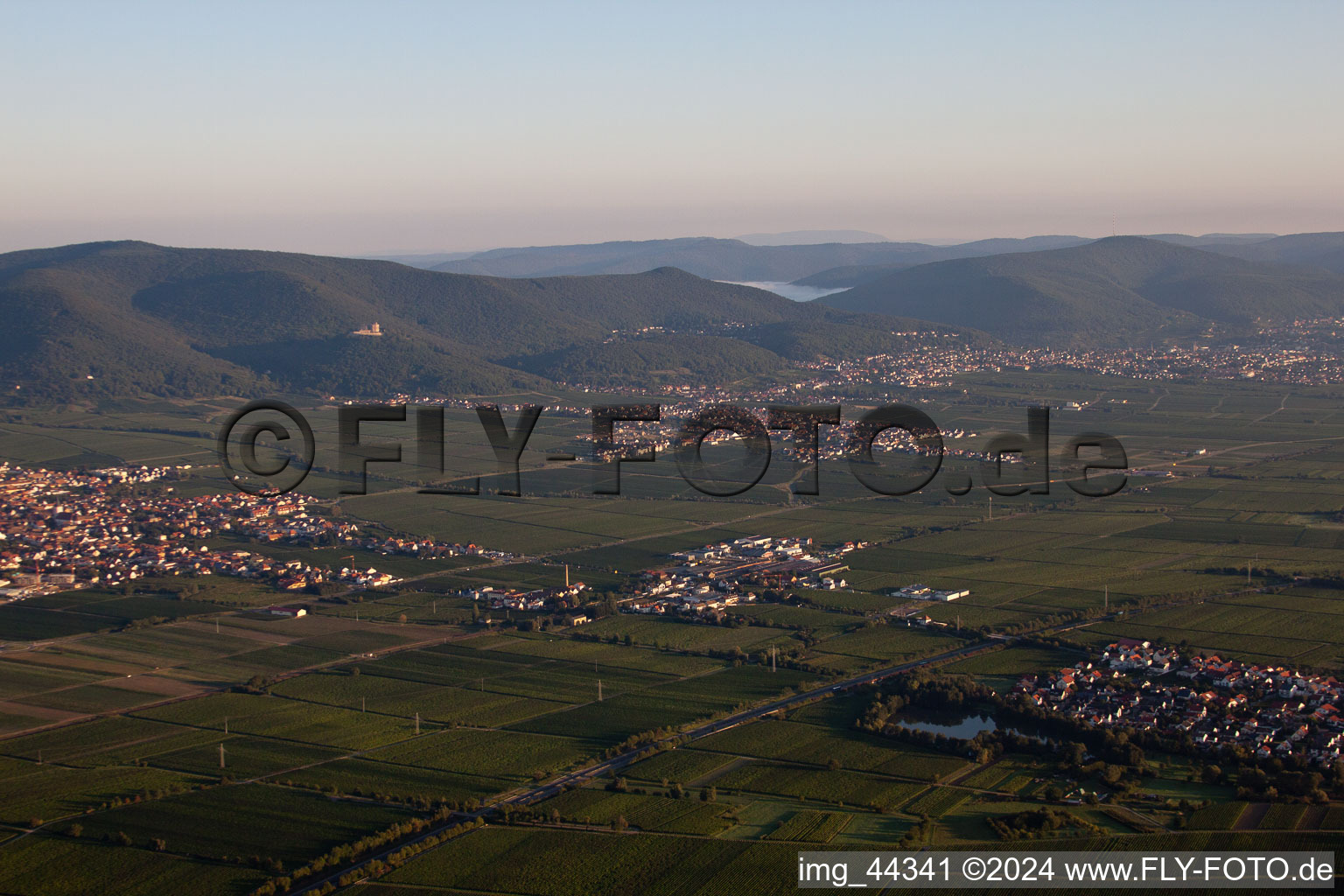 Kirrweiler in the state Rhineland-Palatinate, Germany from the drone perspective