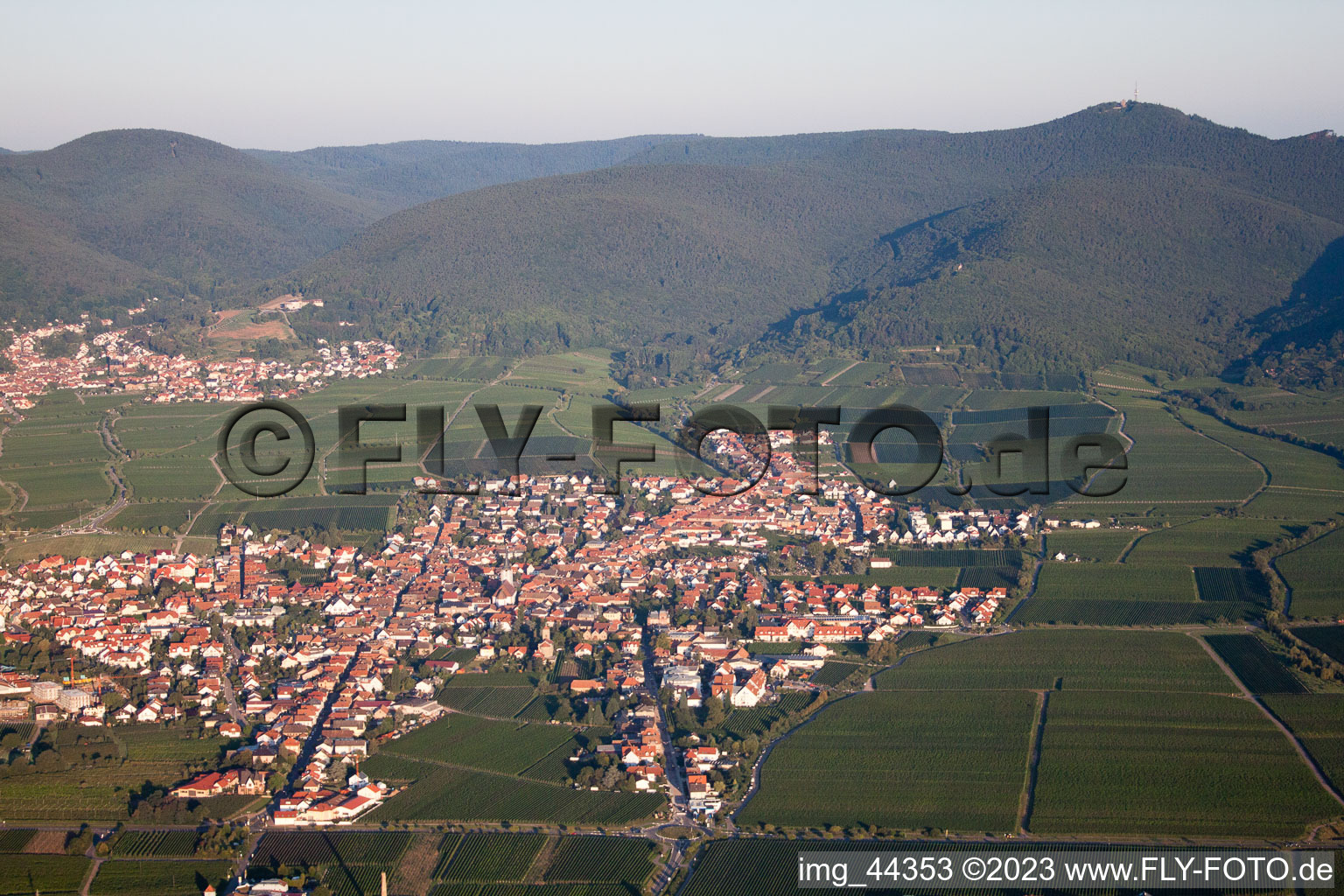 Maikammer in the state Rhineland-Palatinate, Germany from above