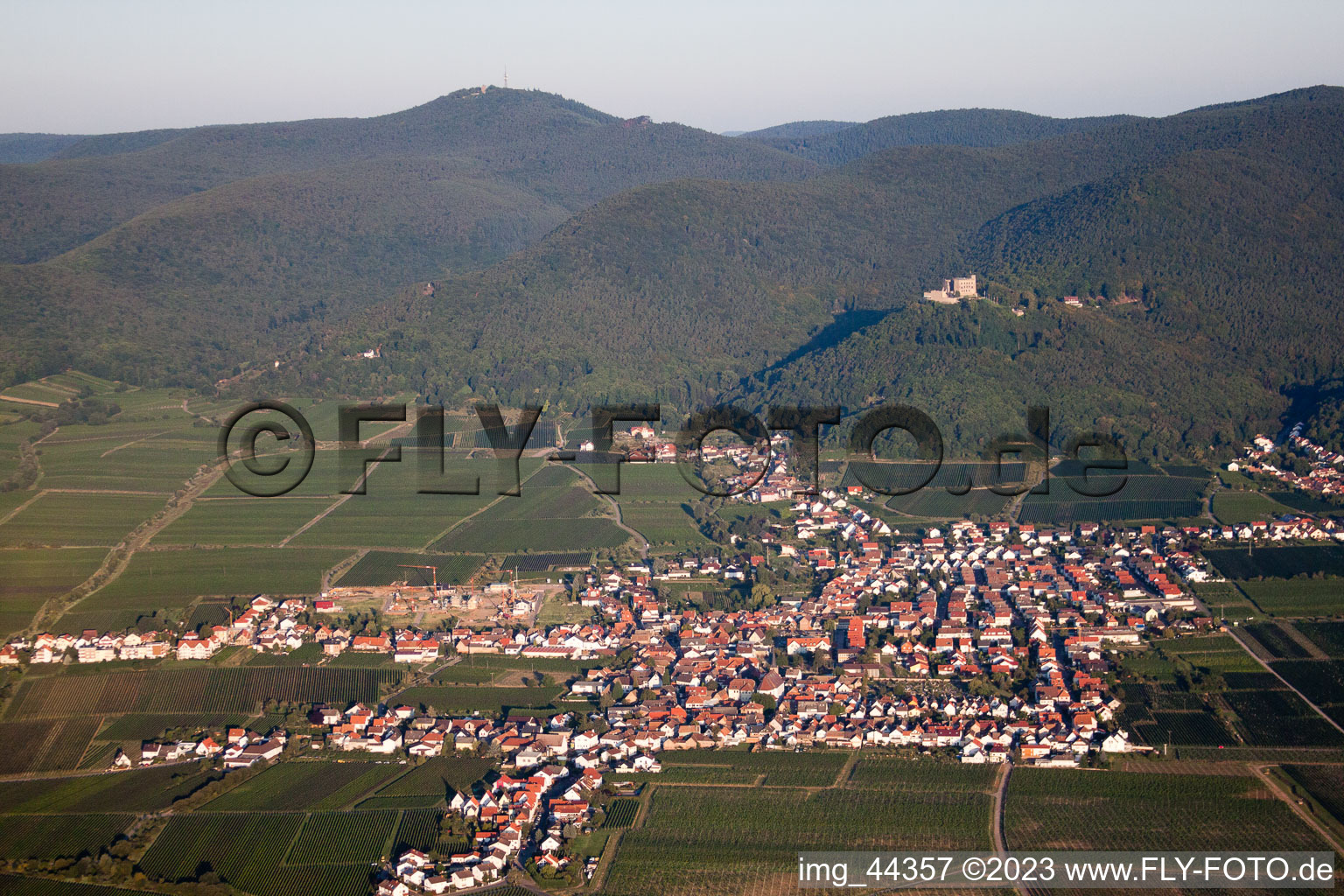 District Diedesfeld in Neustadt an der Weinstraße in the state Rhineland-Palatinate, Germany from a drone