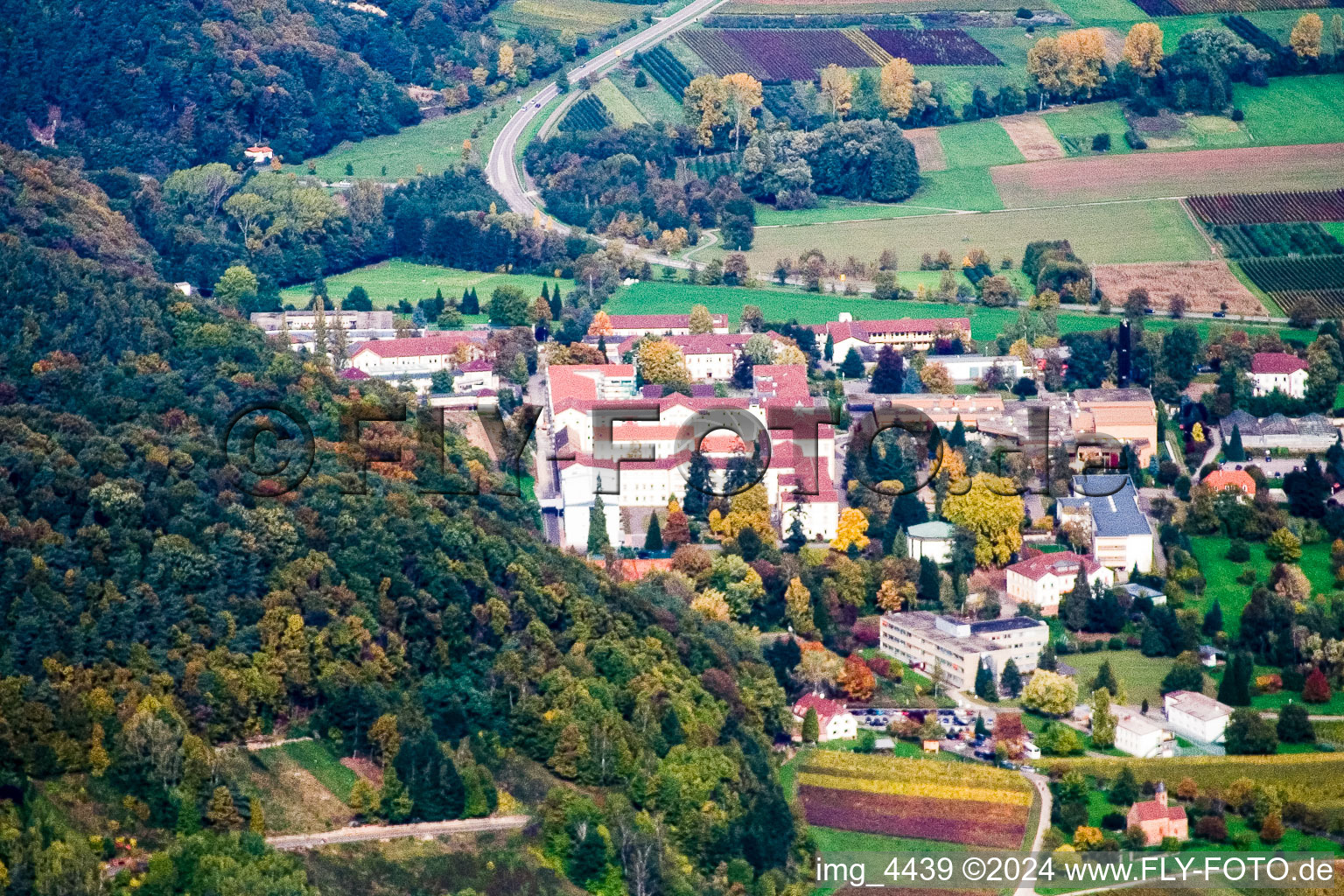 Psychiatric Hospital Landeck in Klingenmünster in the state Rhineland-Palatinate, Germany out of the air