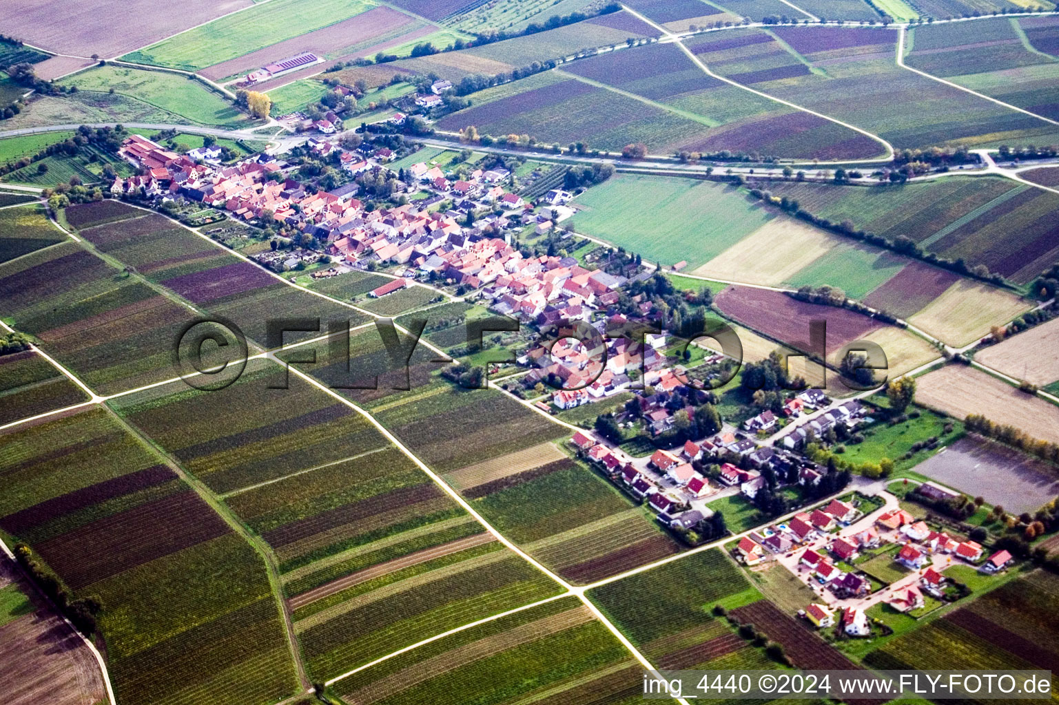 Niederhorbach in the state Rhineland-Palatinate, Germany out of the air