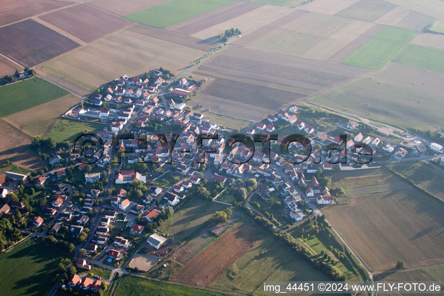 Quirnheim in the state Rhineland-Palatinate, Germany seen from above