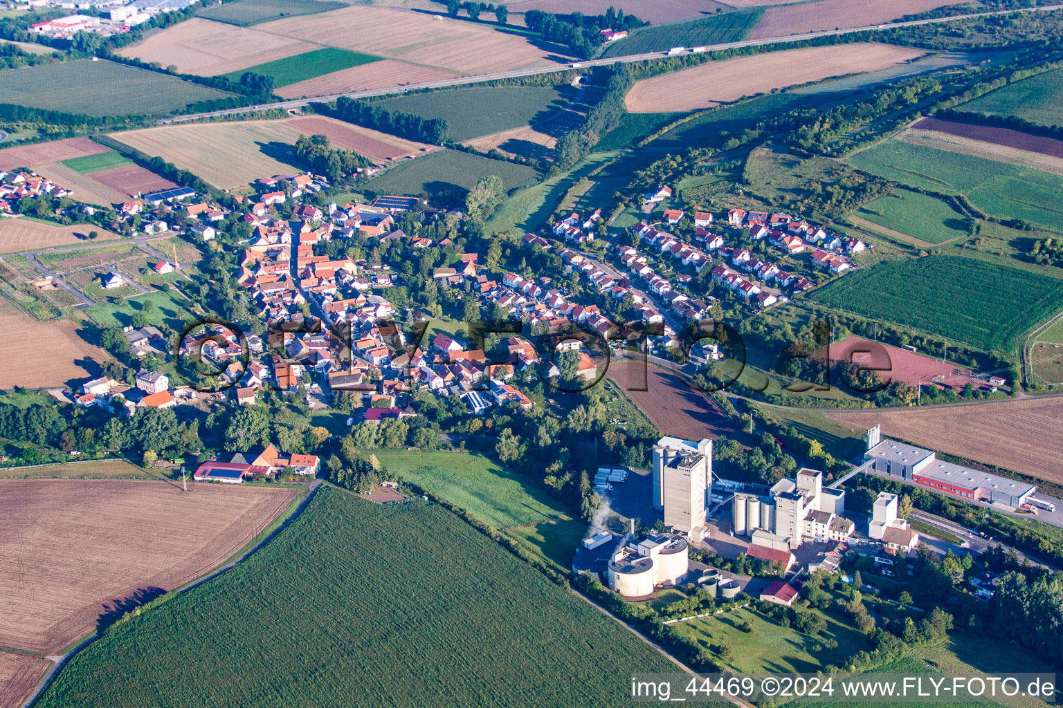 Town View of the streets and houses of the residential areas in Bischheim in the state Rhineland-Palatinate