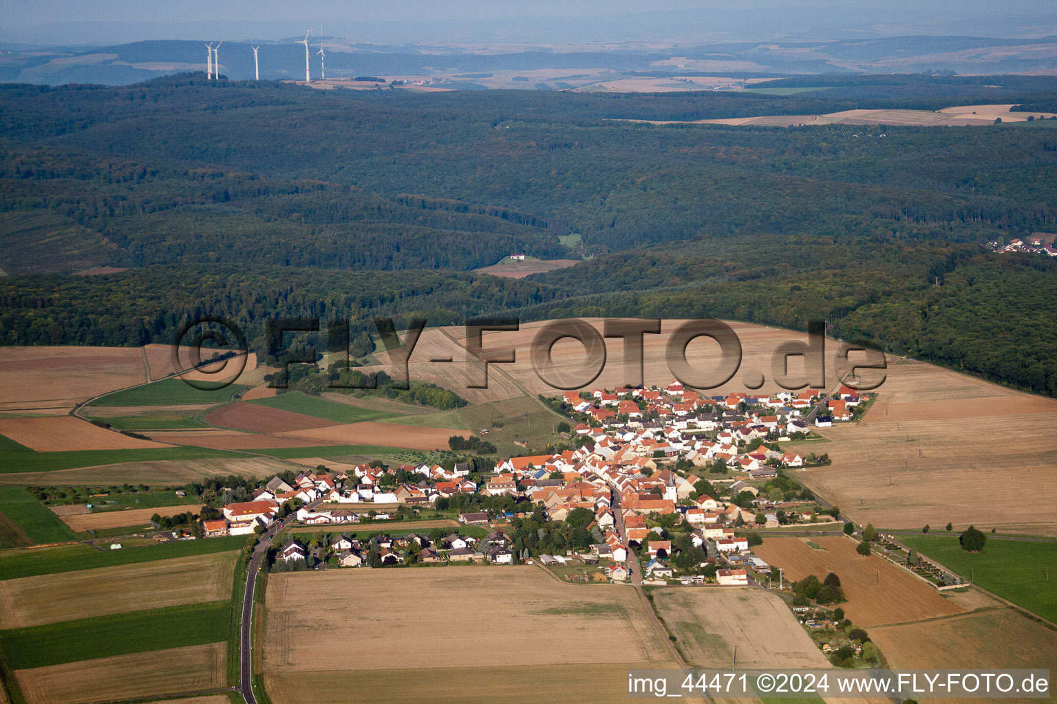 Aerial view of Orbis in the state Rhineland-Palatinate, Germany