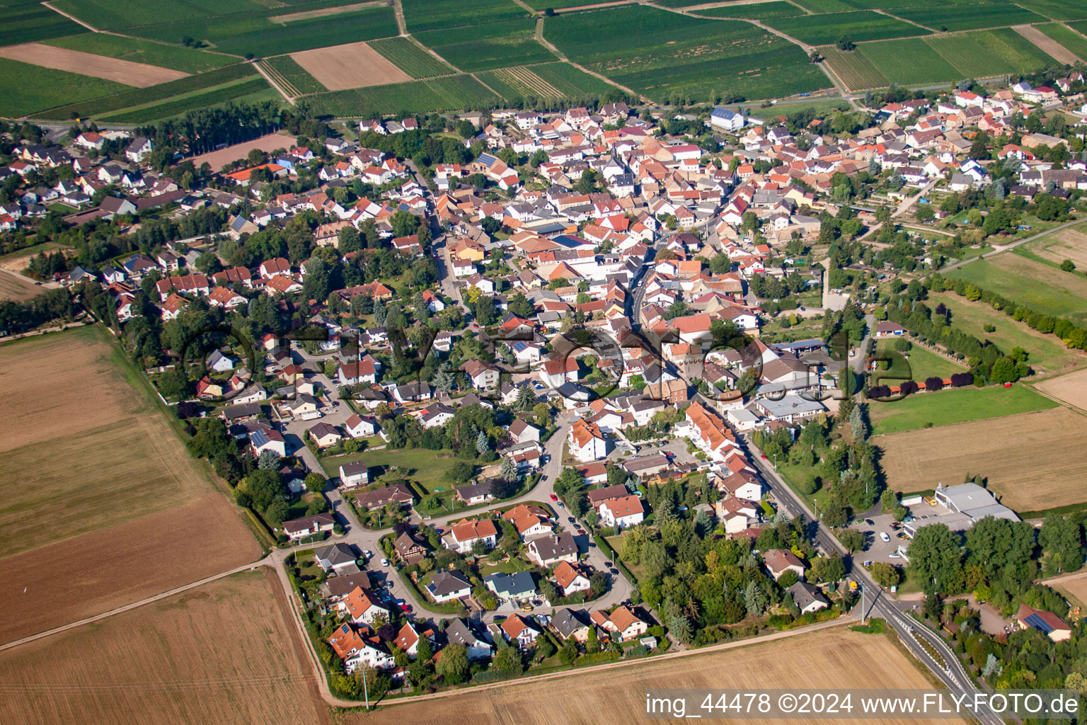 Village view in the district Bosenheim in Bad Kreuznach in the state Rhineland-Palatinate, Germany