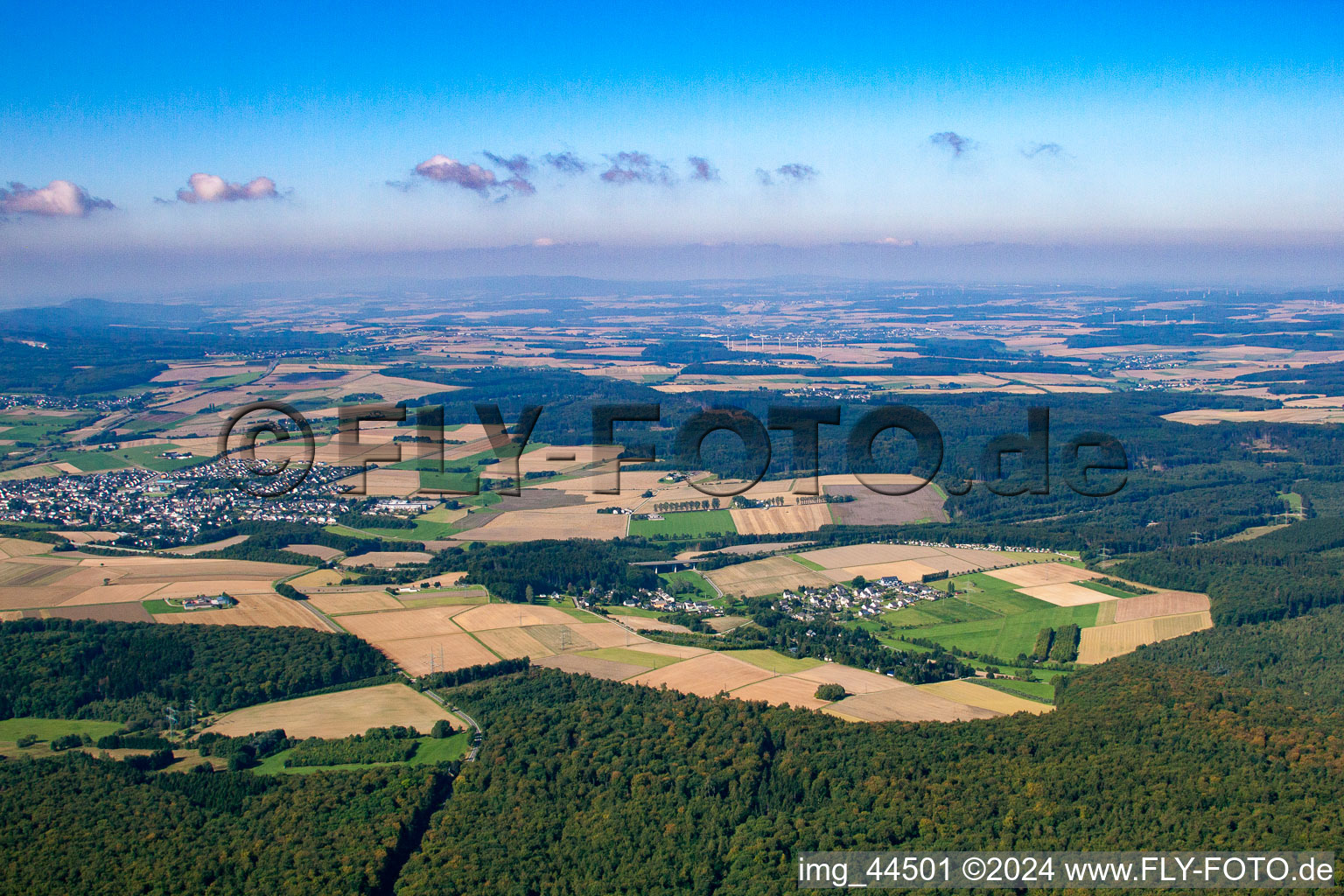 Aerial photograpy of Rheinböllen in the state Rhineland-Palatinate, Germany