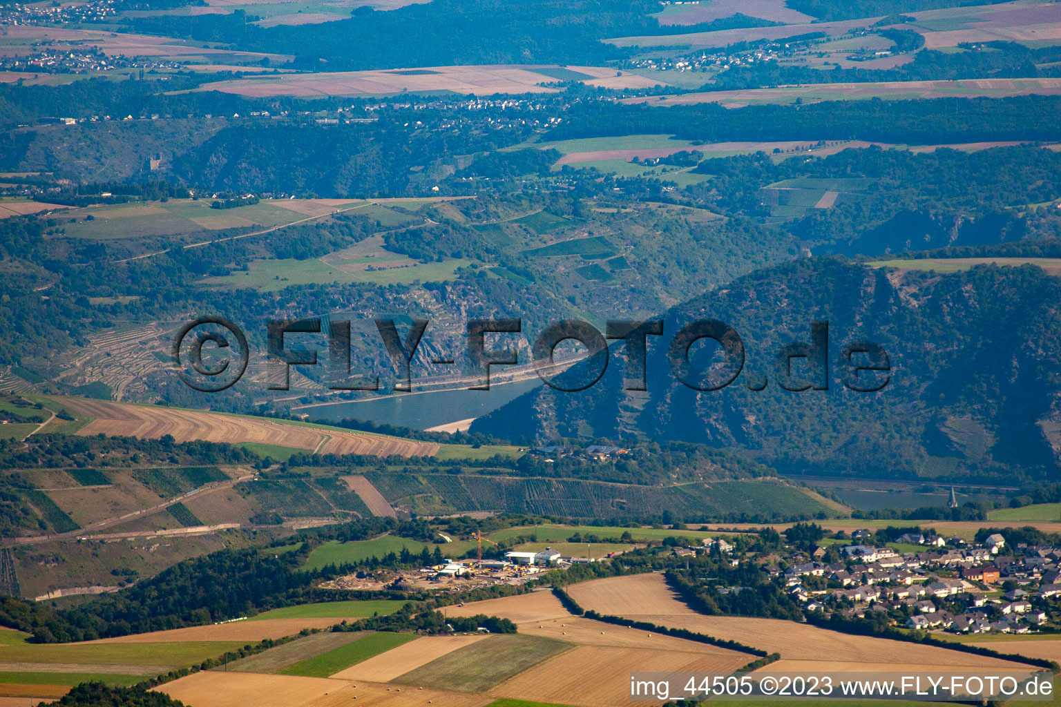 Aerial photograpy of Loreley in the state Rhineland-Palatinate, Germany