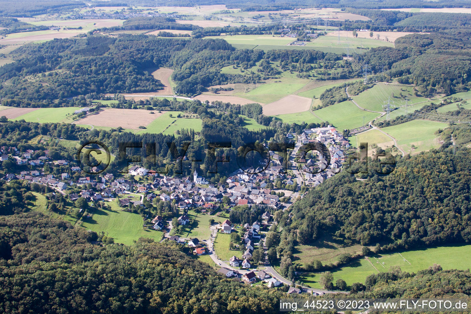 Aerial photograpy of Brohl-Lützing in the state Rhineland-Palatinate, Germany
