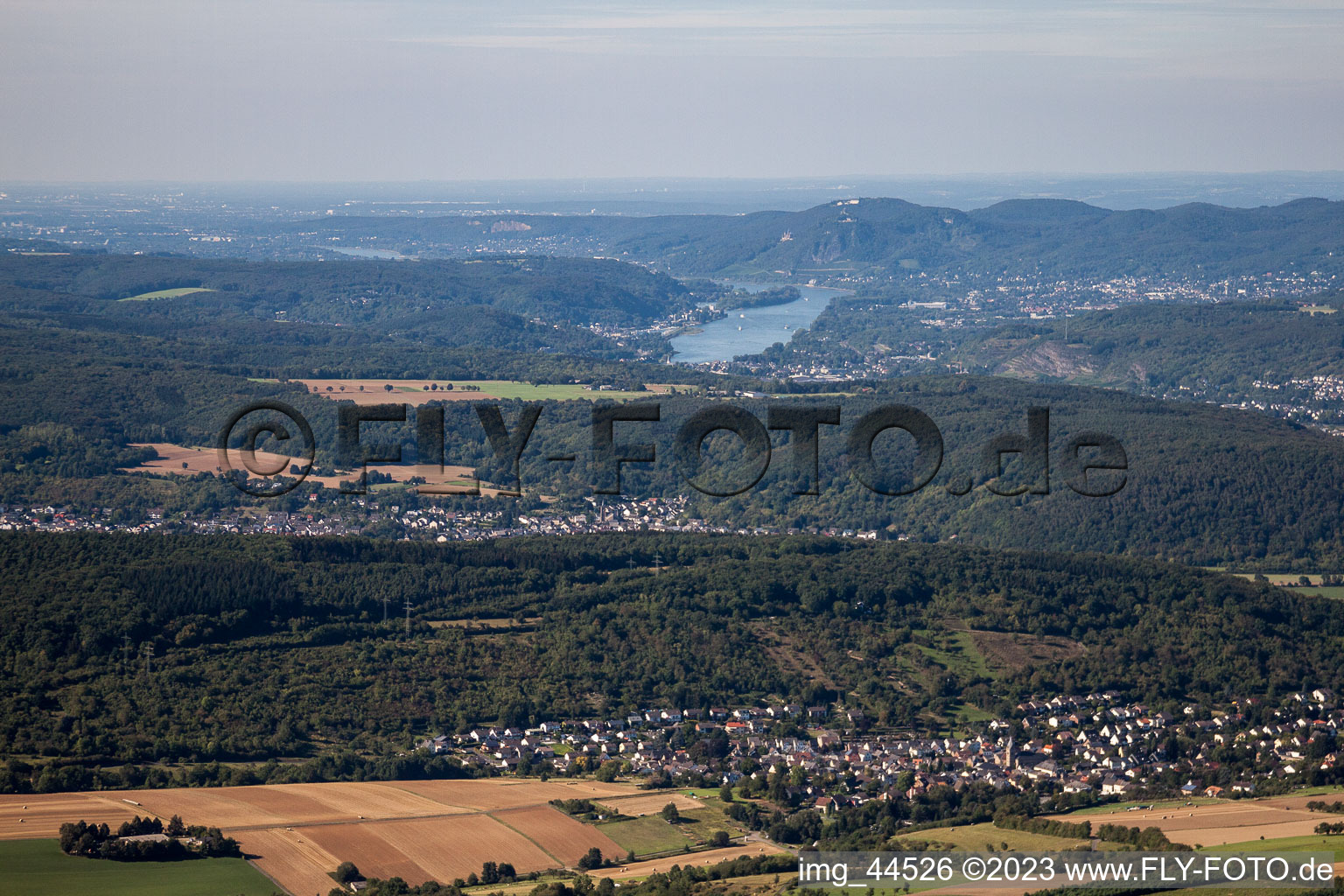 Aerial view of Sinzig in the state Rhineland-Palatinate, Germany