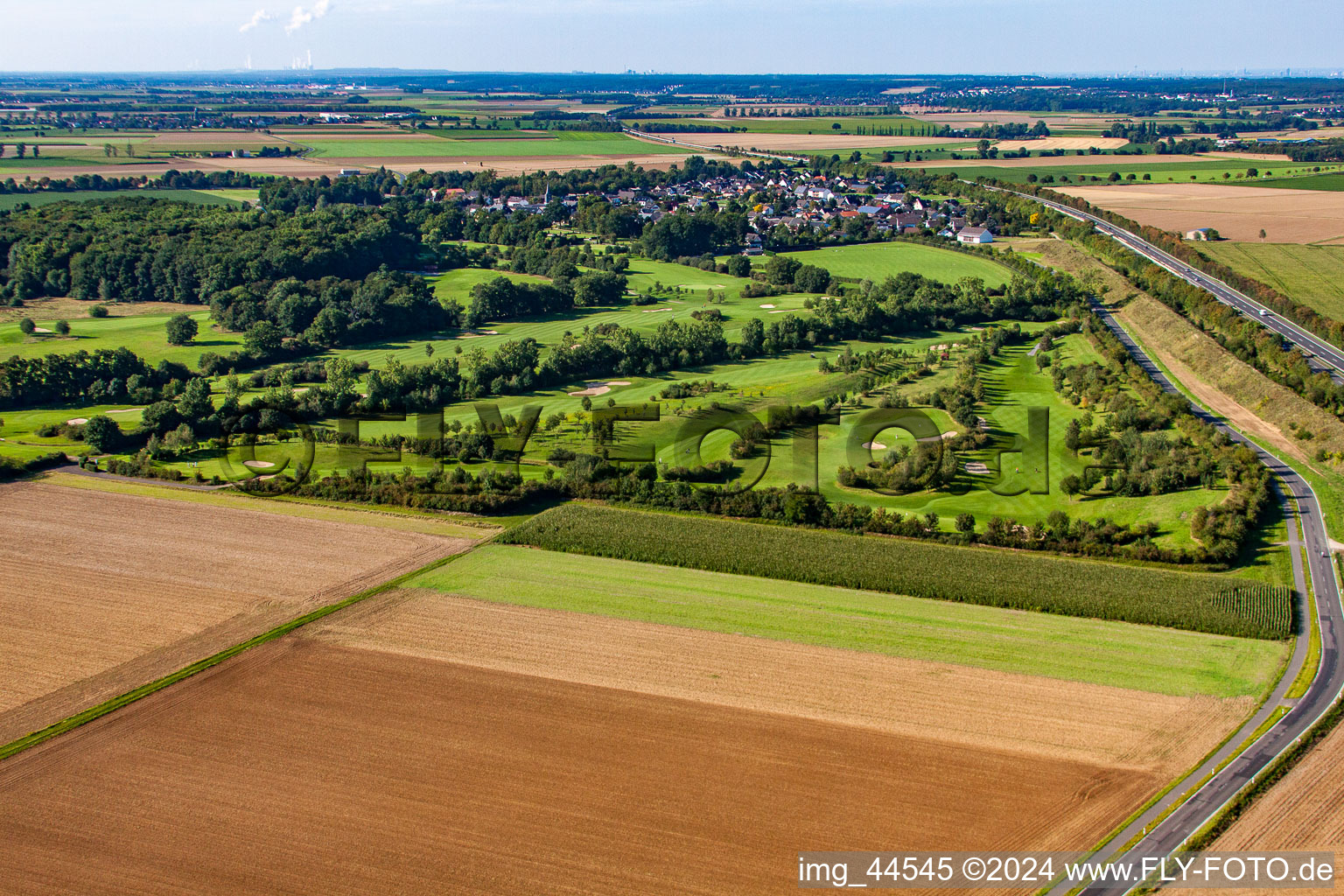 Golf course at the forest at the castle Miel in the district Miel in Swisttal in the state North Rhine-Westphalia, Germany