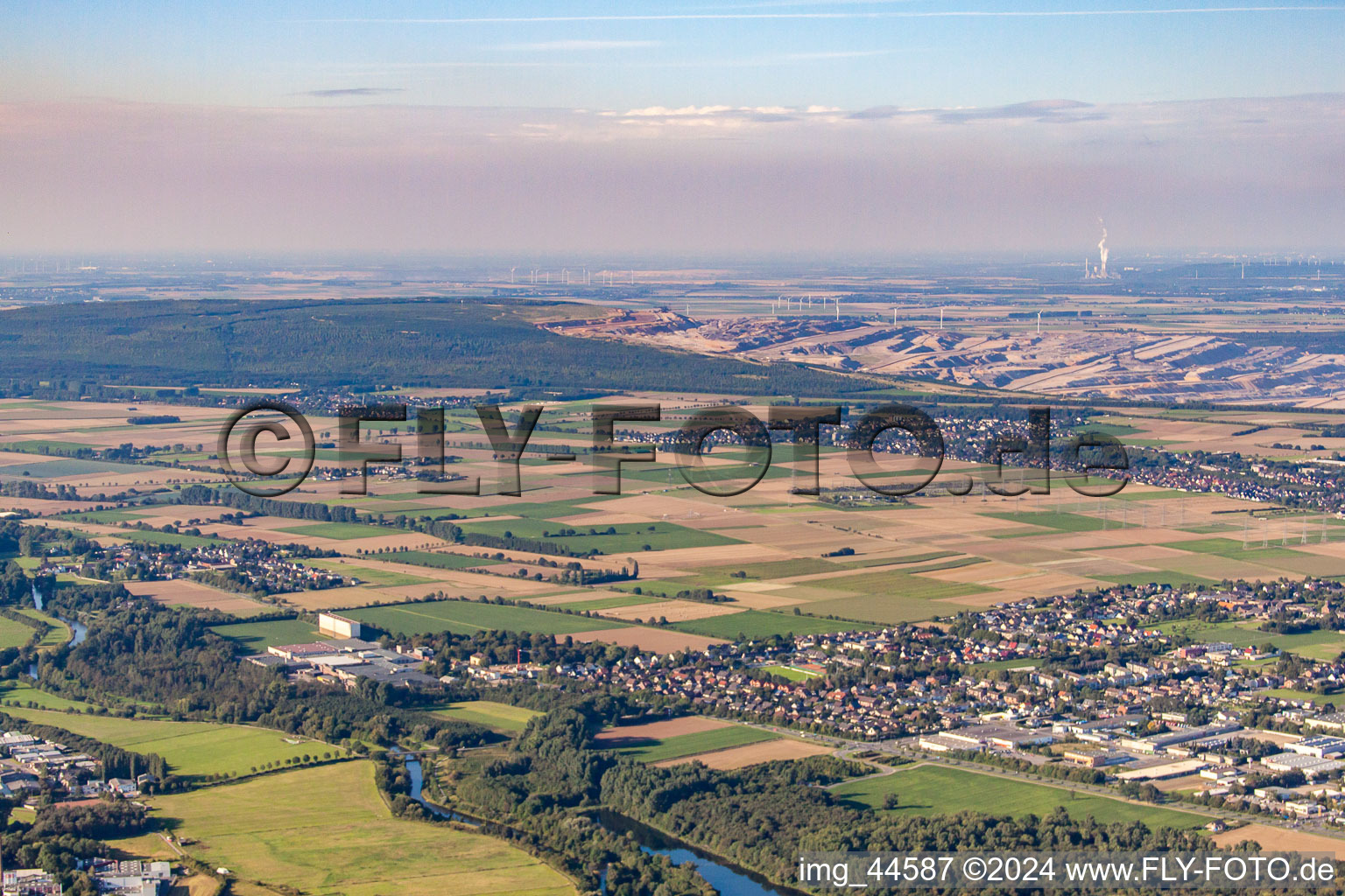 Hambach Forest, view of the Hambach Etzweiler opencast mine in Niederzier in the state North Rhine-Westphalia, Germany