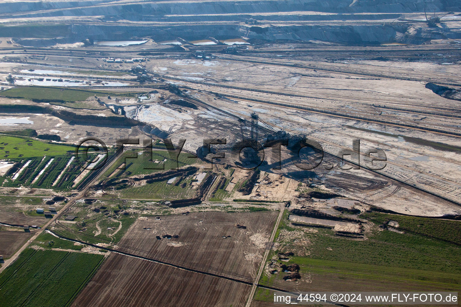 Open-cast lignite mining in Inden in the state North Rhine-Westphalia, Germany