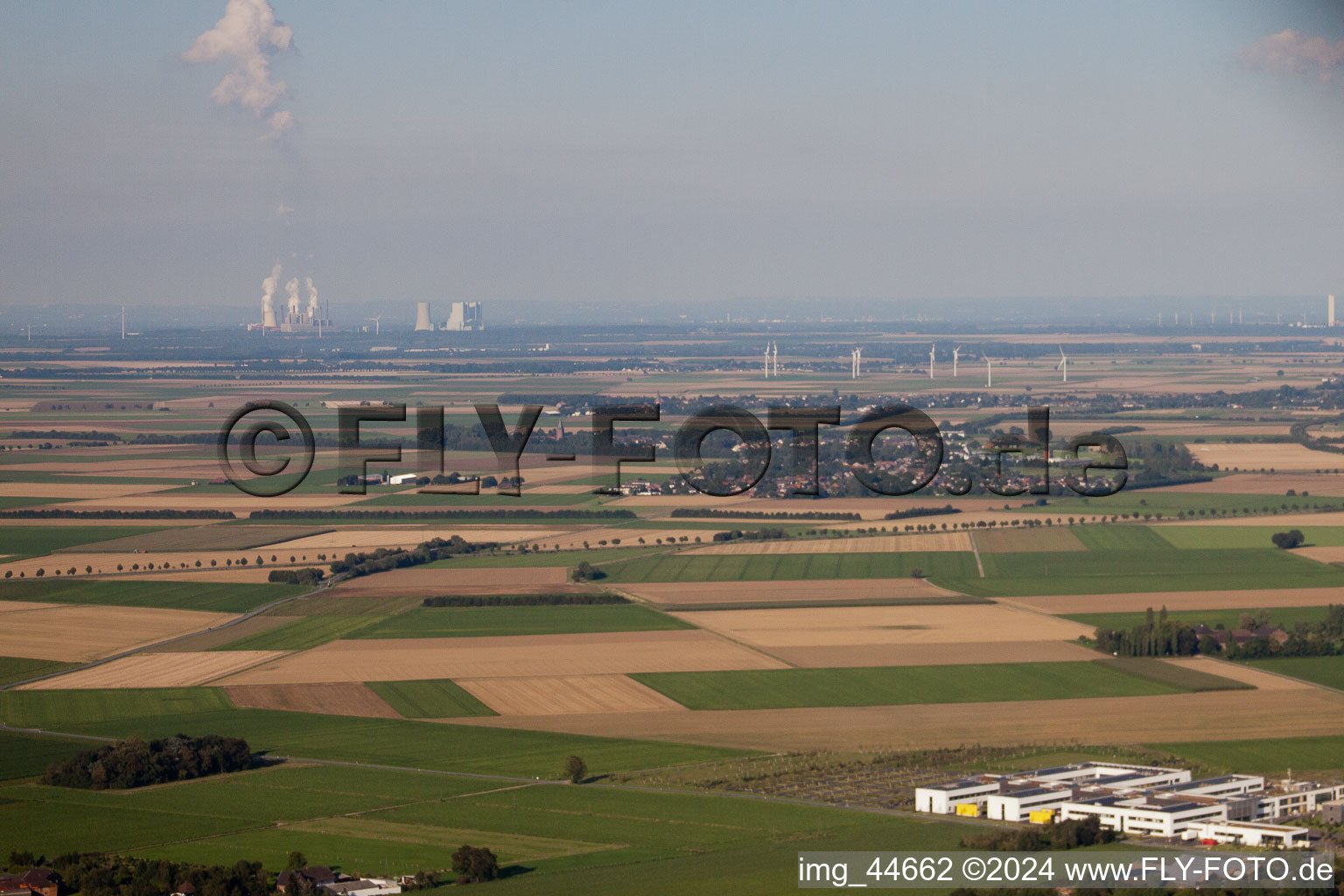 Aerial view of Jülich in the state North Rhine-Westphalia, Germany