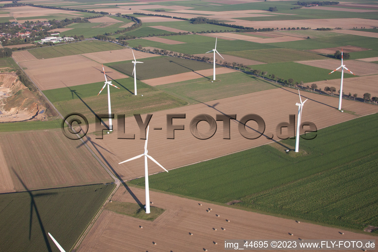 Aerial photograpy of Erkelenz in the state North Rhine-Westphalia, Germany