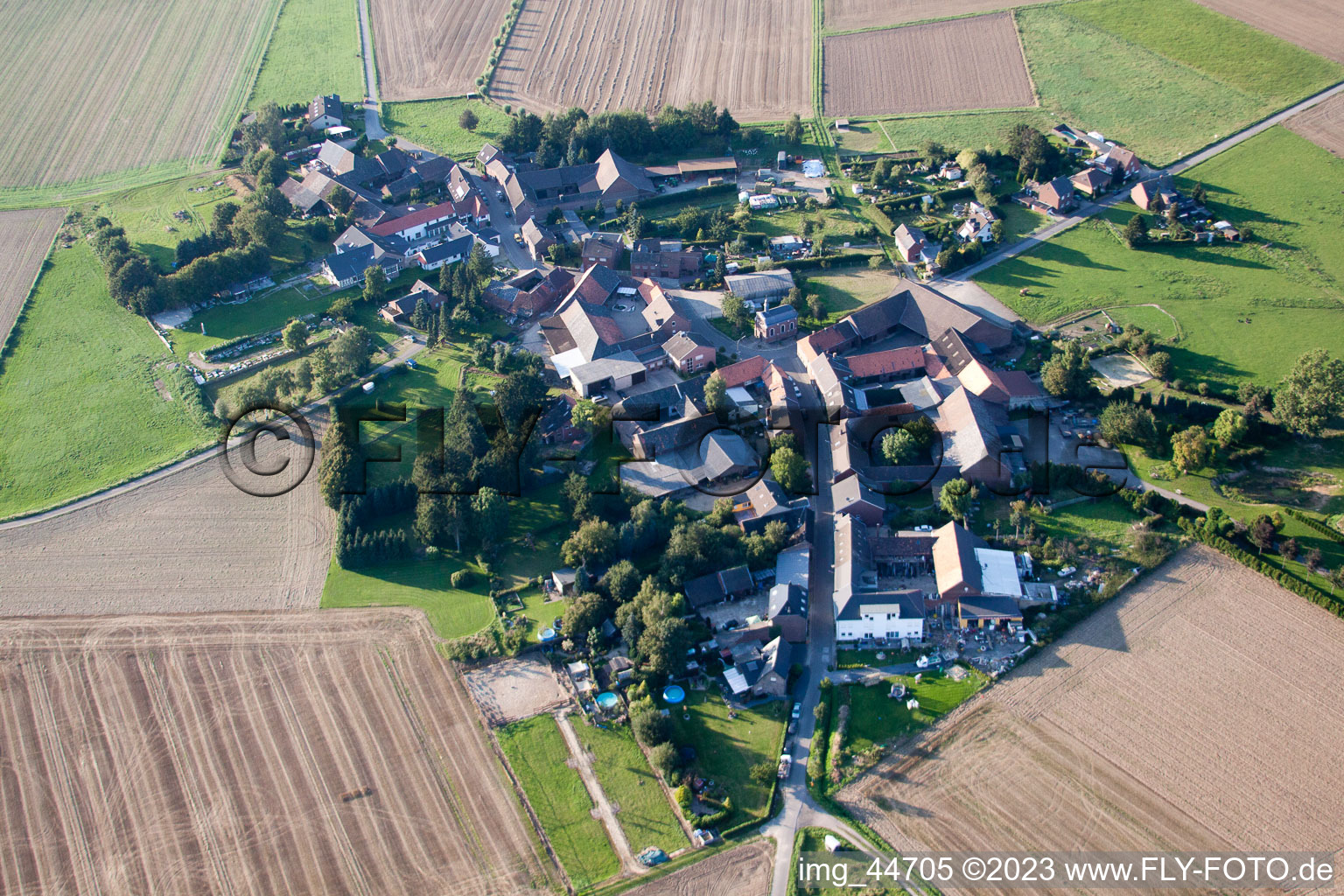 Erkelenz in the state North Rhine-Westphalia, Germany seen from above