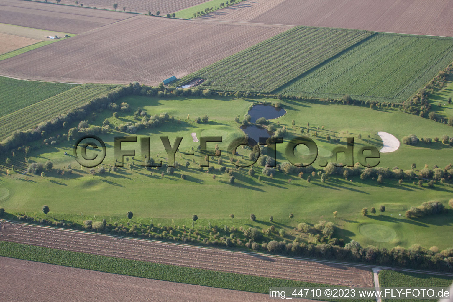 Aerial photograpy of Golf club Mönchengladbach-Wanlo eV in Mönchengladbach in the state North Rhine-Westphalia, Germany