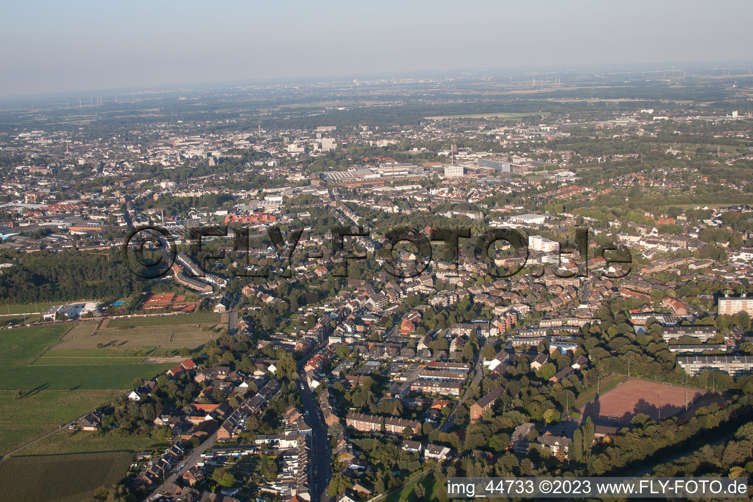 Aerial photograpy of Mönchengladbach in the state North Rhine-Westphalia, Germany