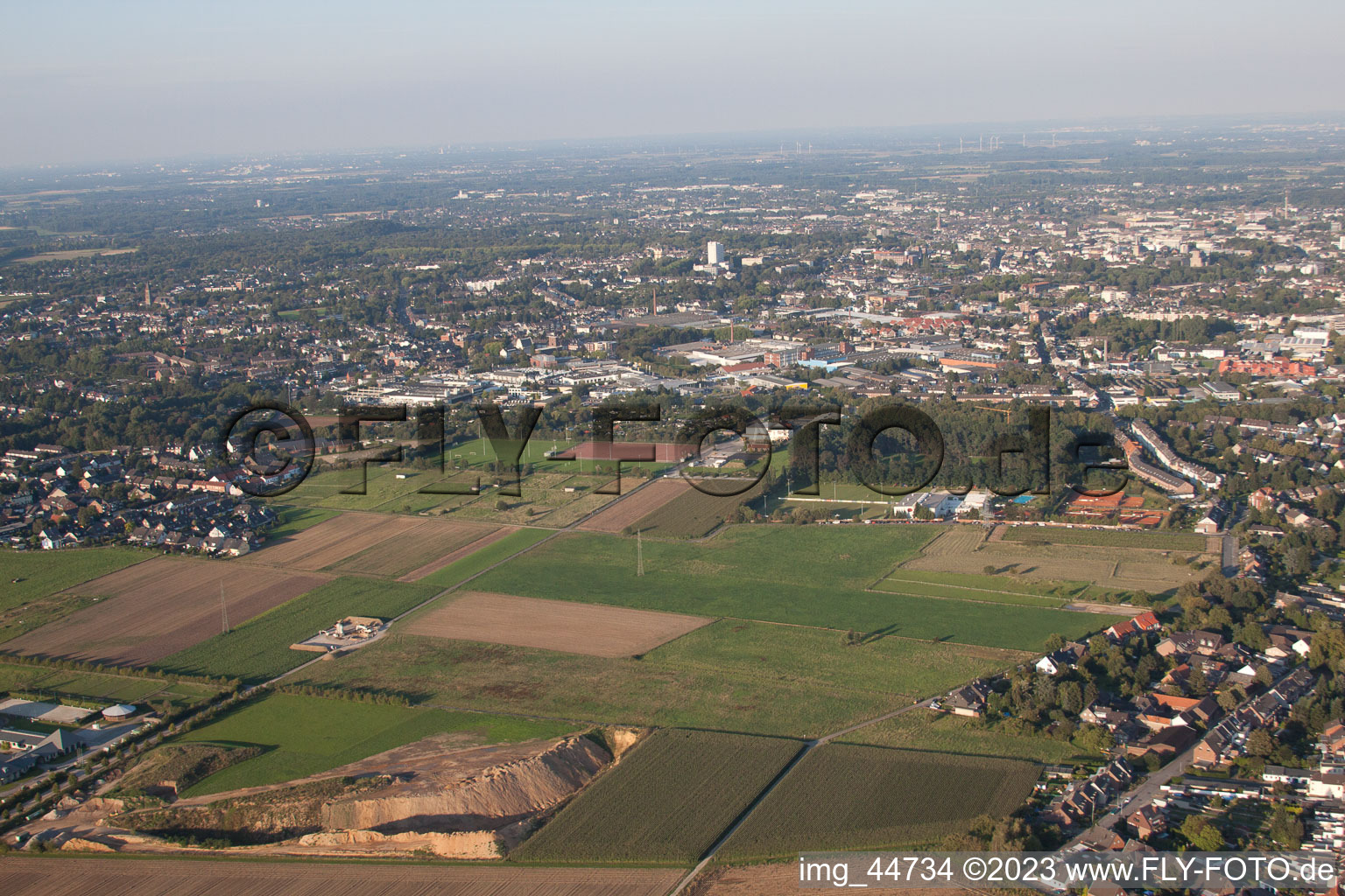 Oblique view of Mönchengladbach in the state North Rhine-Westphalia, Germany
