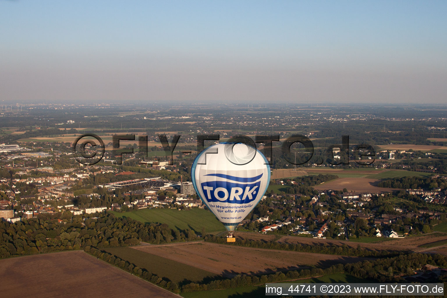 Aerial view of Viersen in the state North Rhine-Westphalia, Germany
