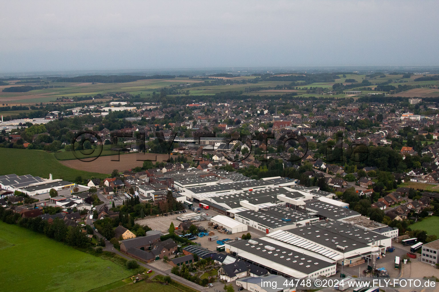 Aerial photograpy of Grefrath in the state North Rhine-Westphalia, Germany