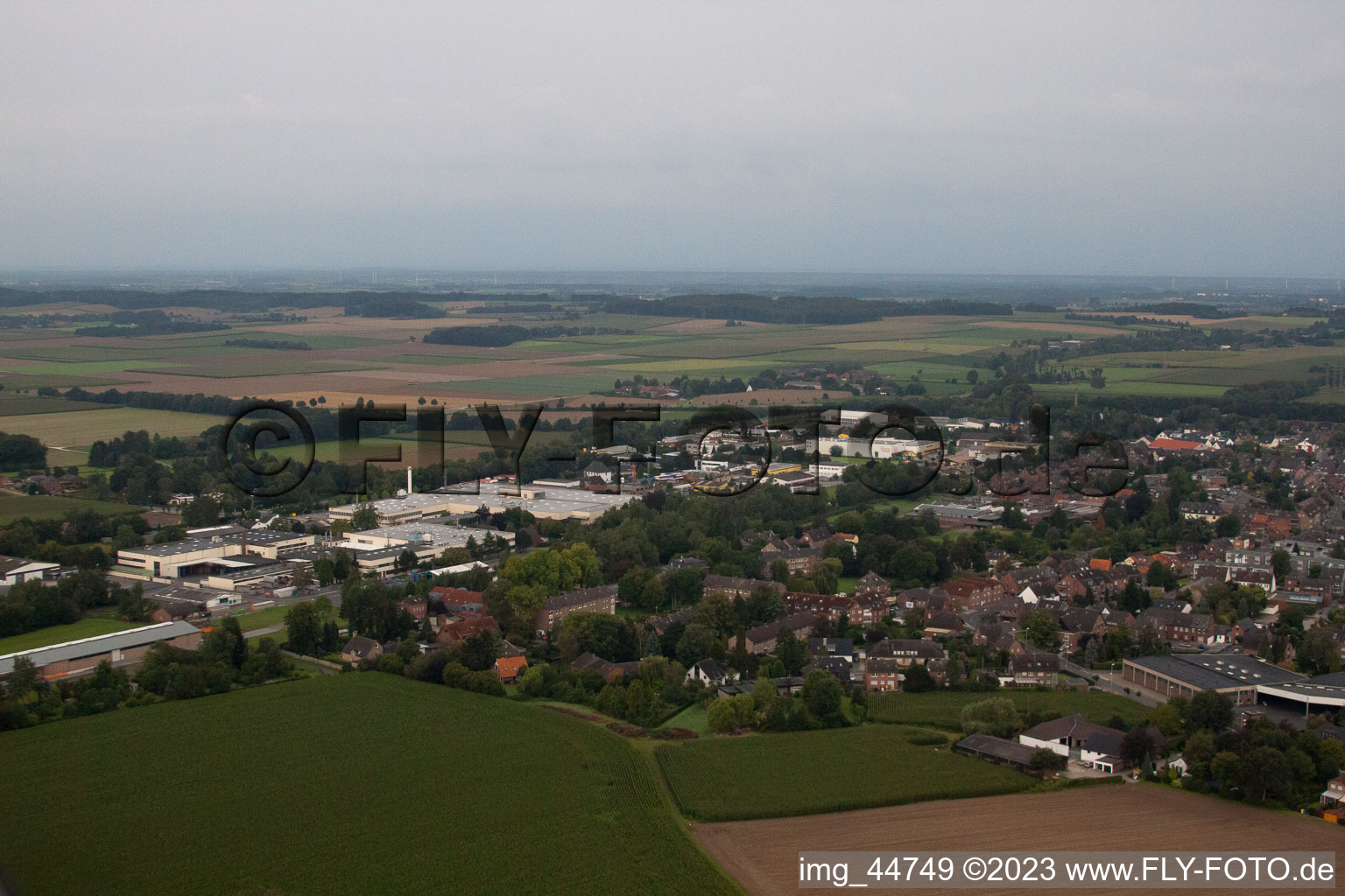 Oblique view of Grefrath in the state North Rhine-Westphalia, Germany