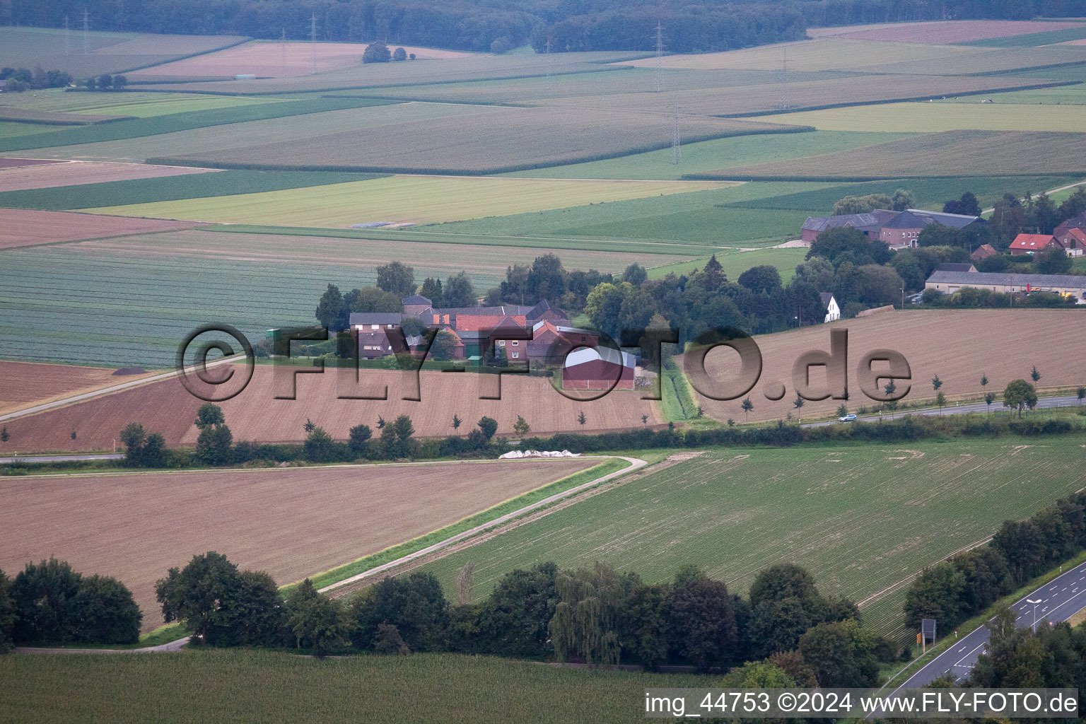 Grefrath in the state North Rhine-Westphalia, Germany from the plane