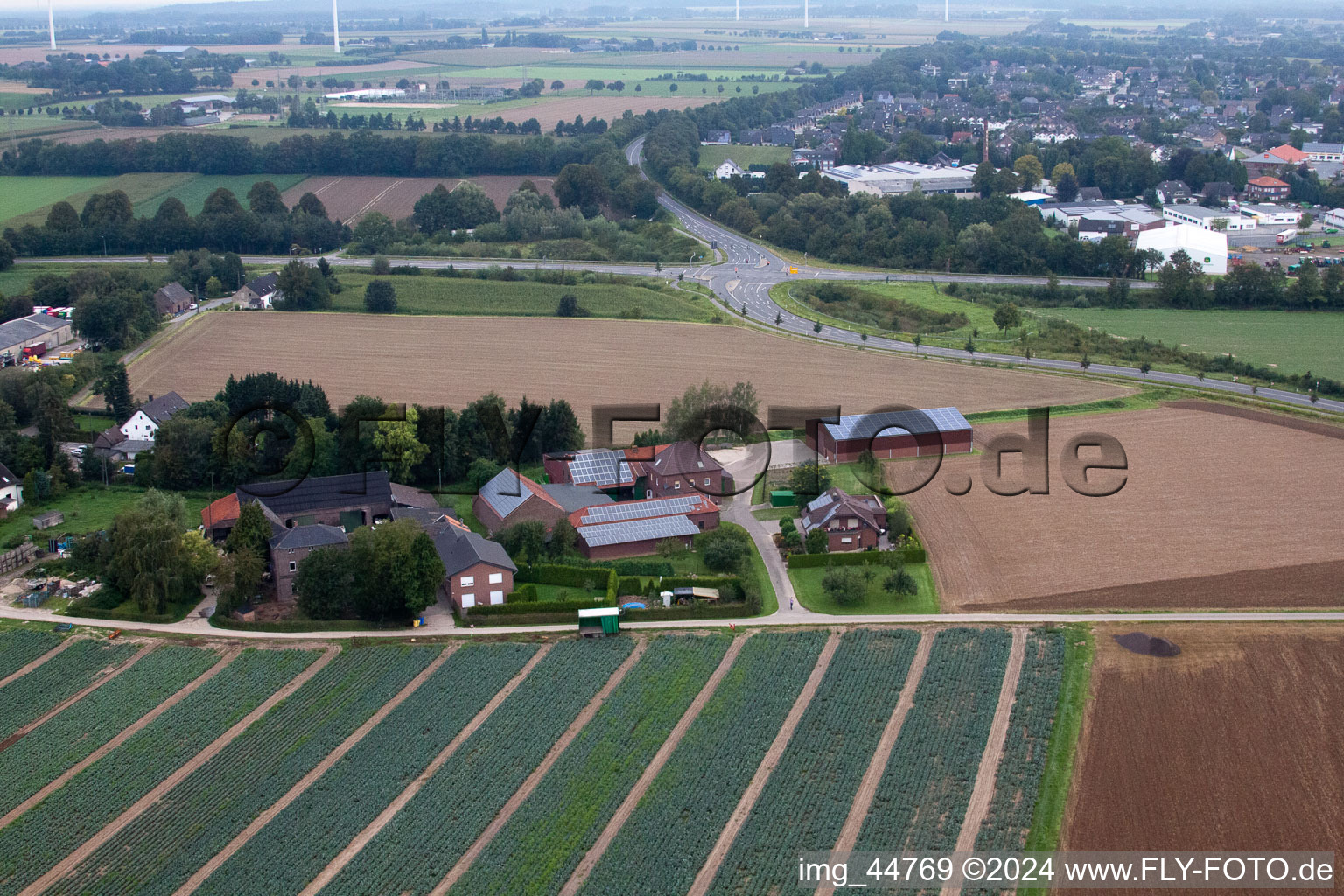 Drone recording of Grefrath in the state North Rhine-Westphalia, Germany