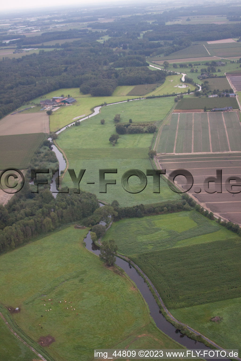 Aerial photograpy of Wachtendonk in the state North Rhine-Westphalia, Germany