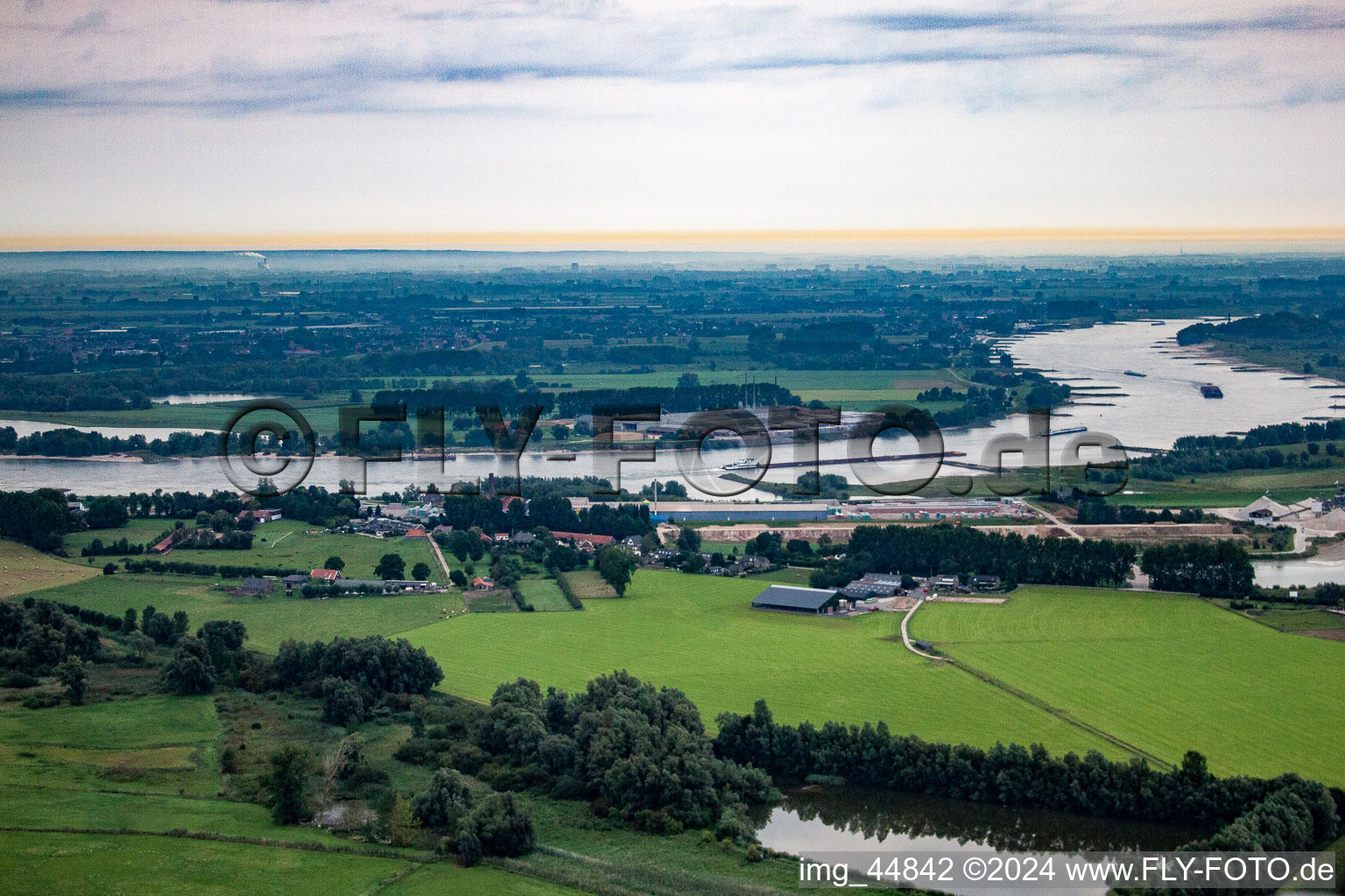 Aerial view of Persingen in the state Gelderland, Netherlands