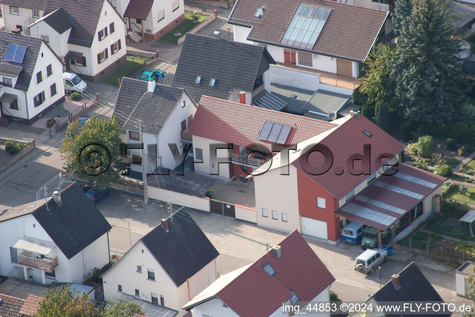 Aerial view of Kandel in the state Rhineland-Palatinate, Germany