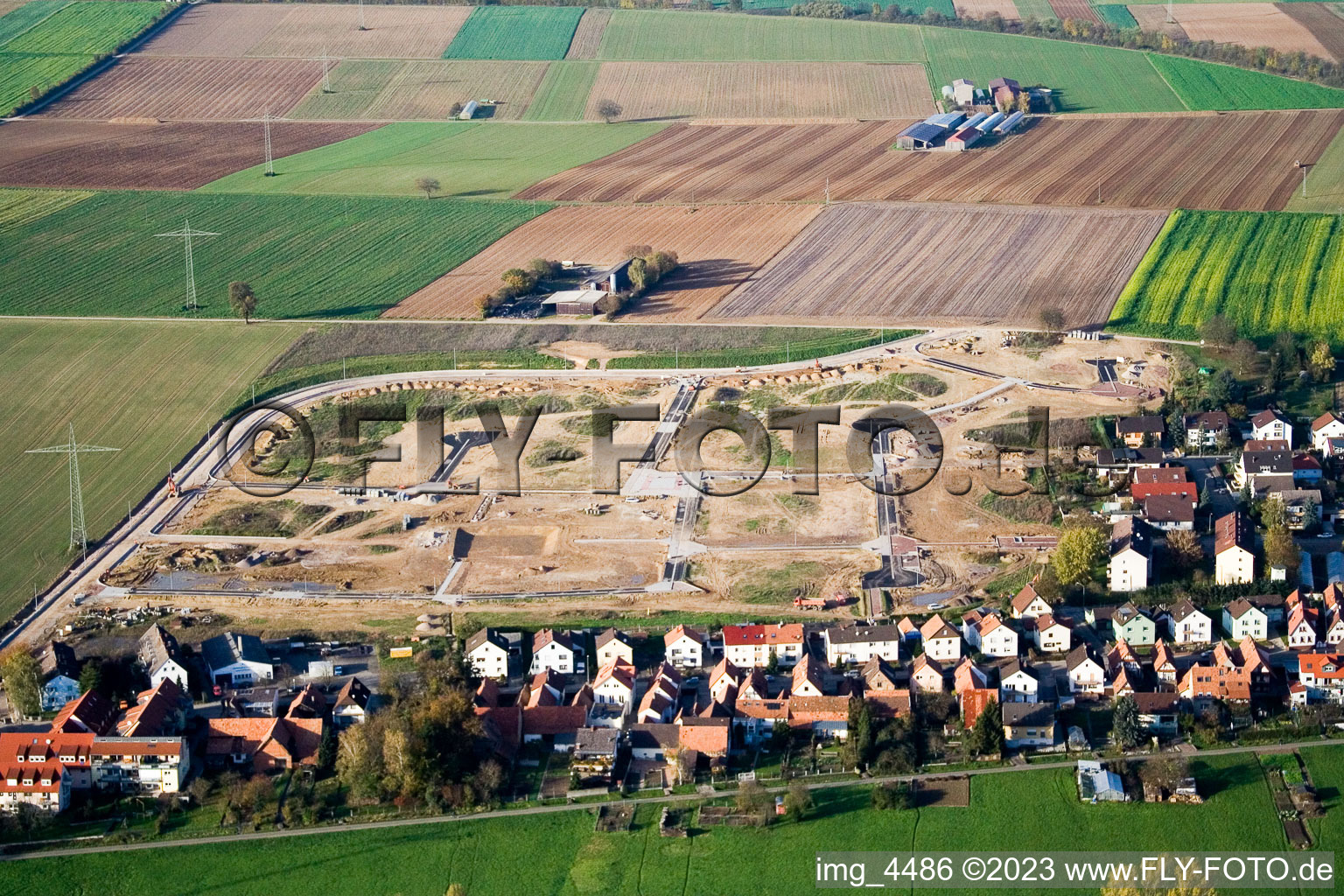 Höhenweg new development area in Kandel in the state Rhineland-Palatinate, Germany