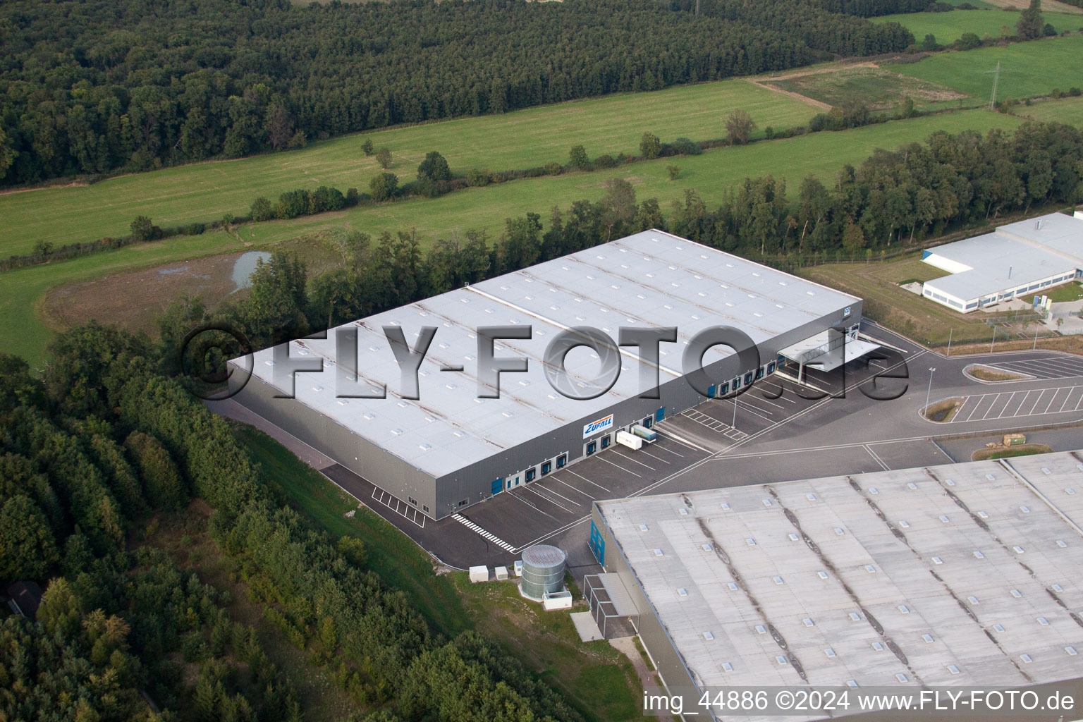 Drone recording of Horst Industrial Estate in the district Minderslachen in Kandel in the state Rhineland-Palatinate, Germany