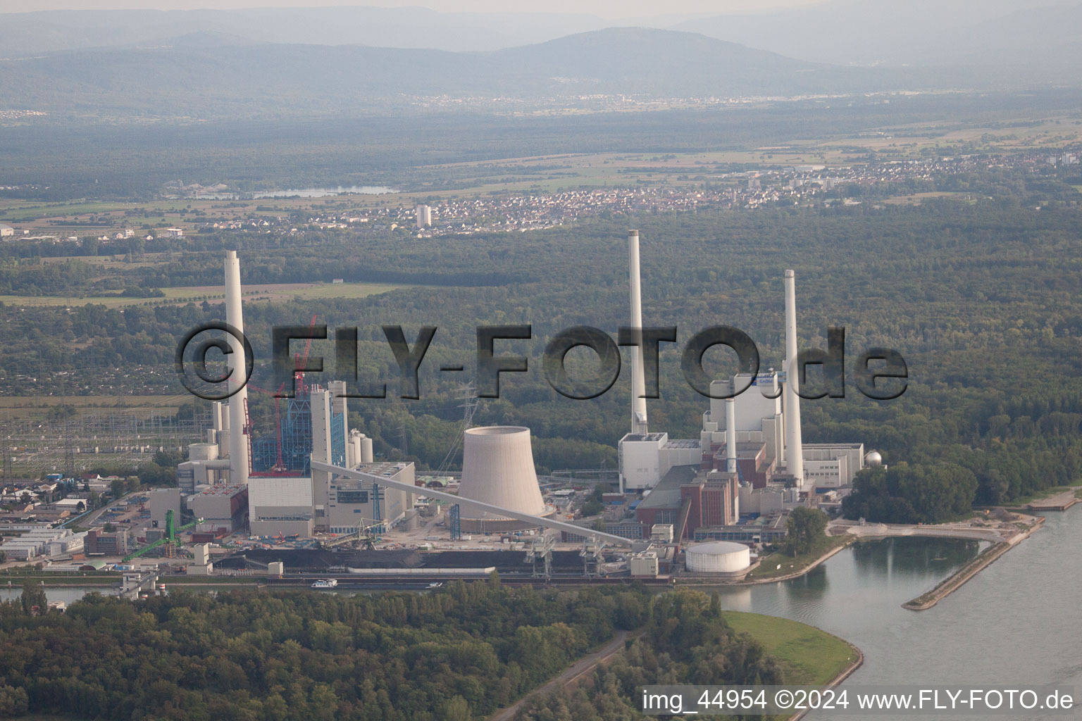 ENBW in the district Rheinhafen in Karlsruhe in the state Baden-Wuerttemberg, Germany out of the air